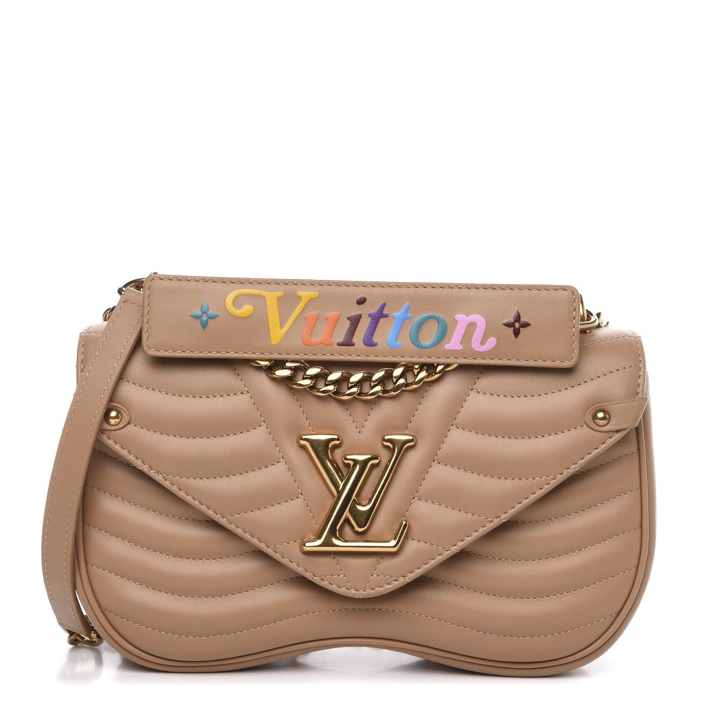 Calfskin New Wave Chain MM Noisette