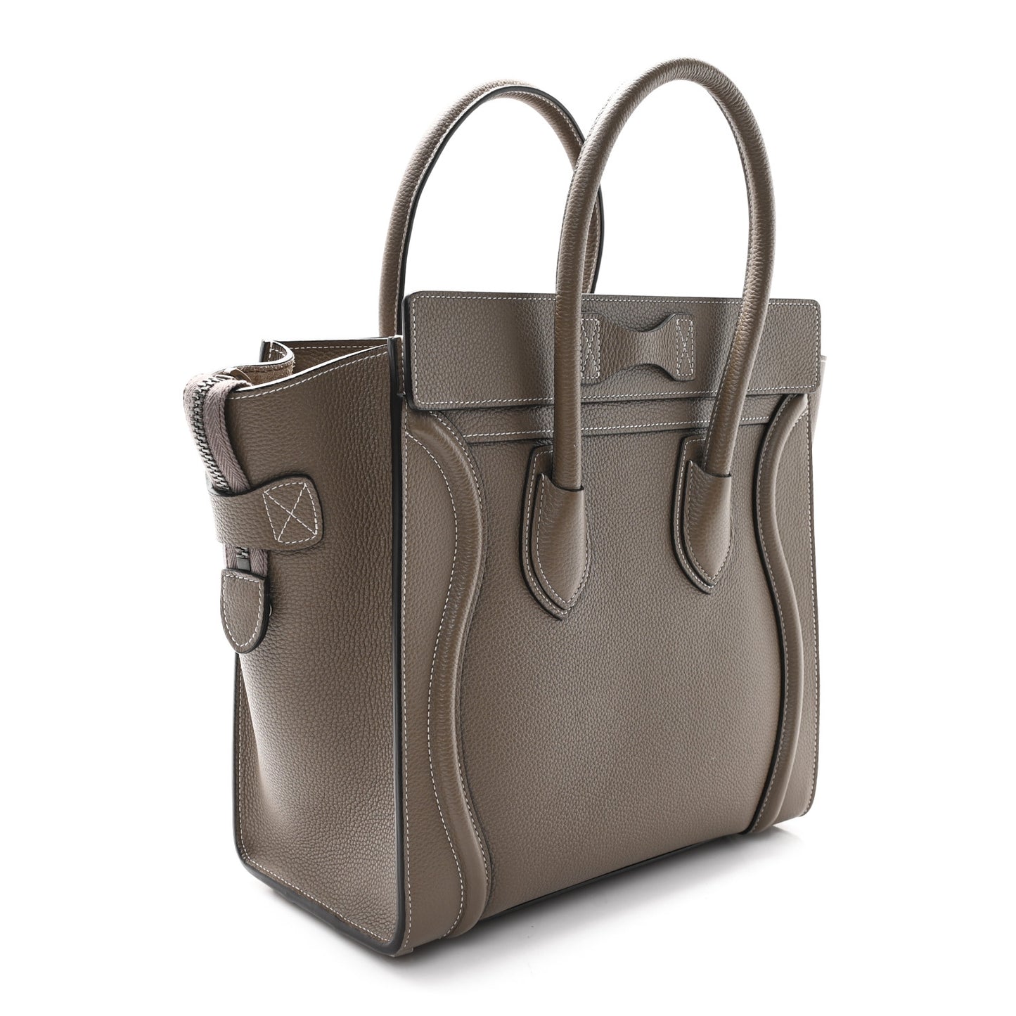 Drummed Calfskin Micro Luggage Souris