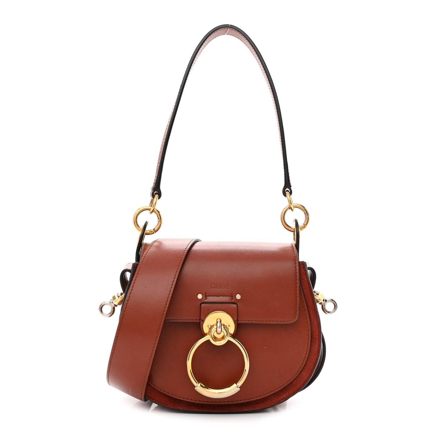 Calfskin Small Tess Bag Sepia Brown