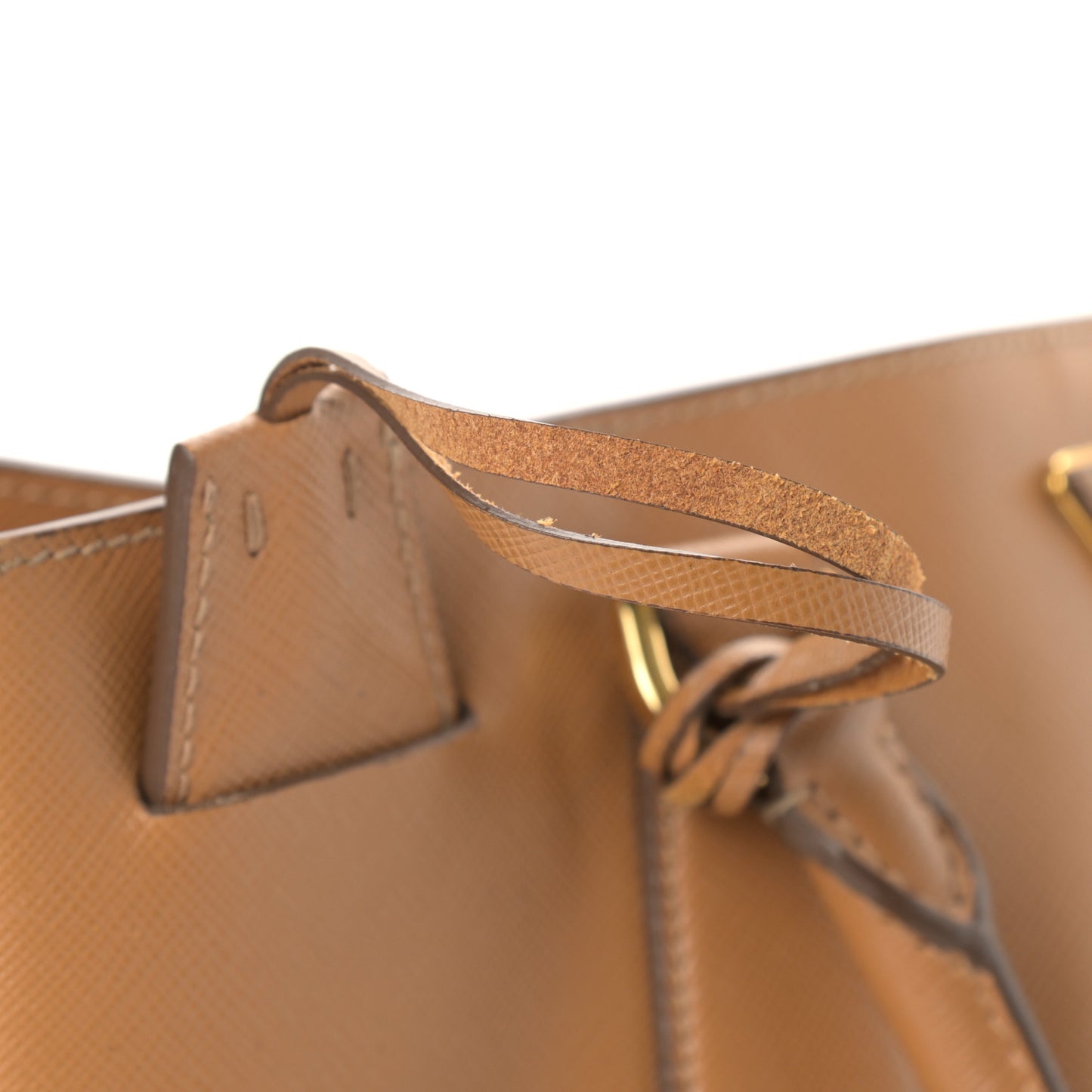 Saffiano Lux Small Tote Caramel