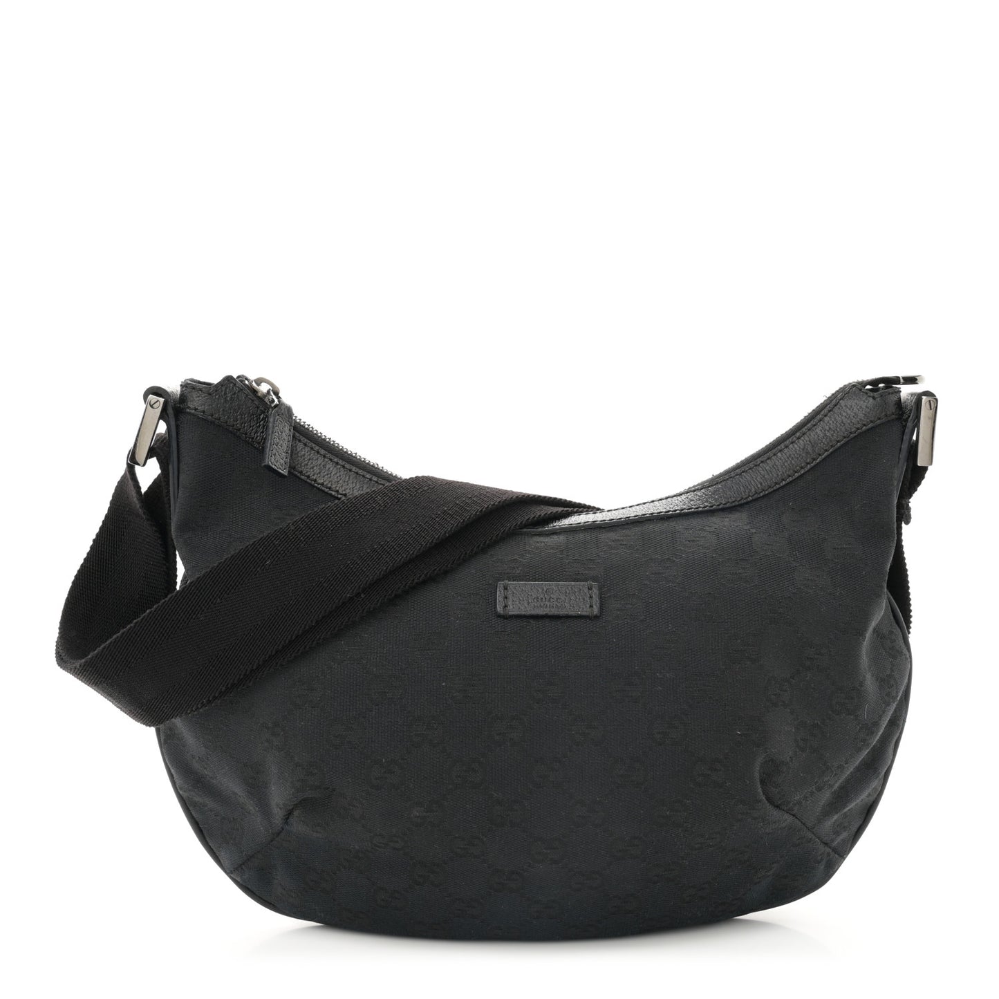 Monogram Medium Half Moon Hobo Black