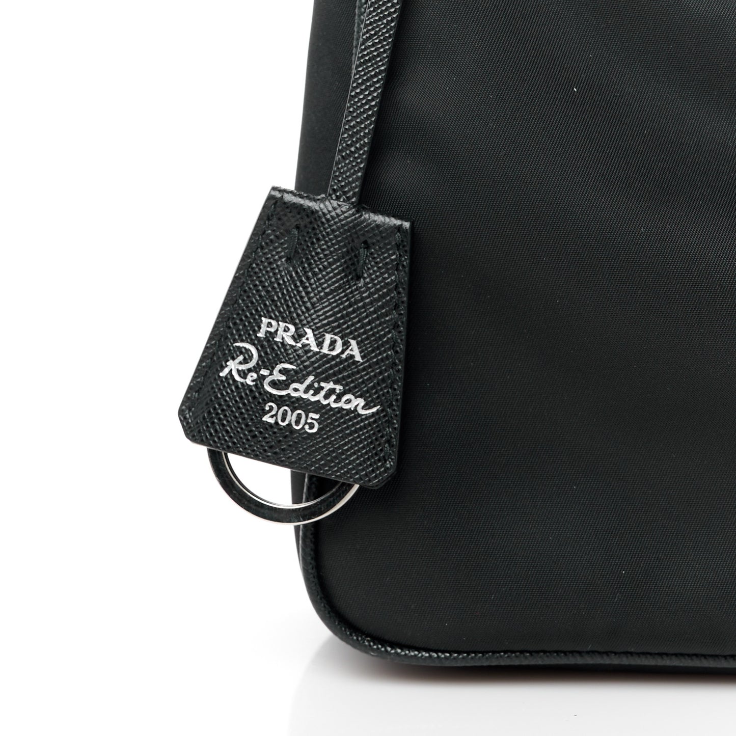 Tessuto Nylon Saffiano Mini Re-Edition 2005 Bag Black
