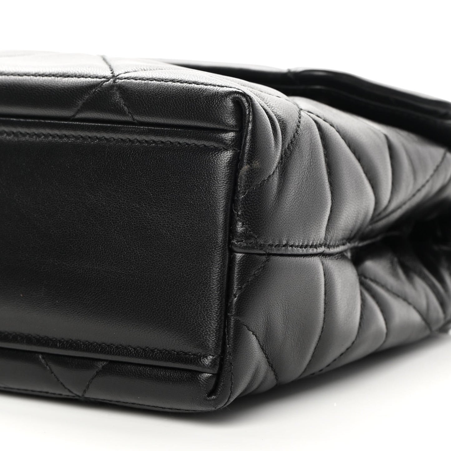 Nappa Triangle Stitched Large Spectrum Bag Black