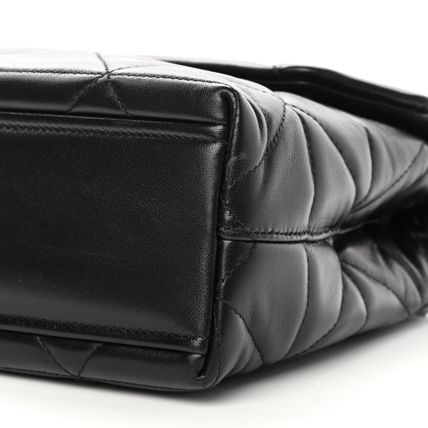 Prada Nappa Triangle Stitched Large Spectrum Bag Black 10 of 14