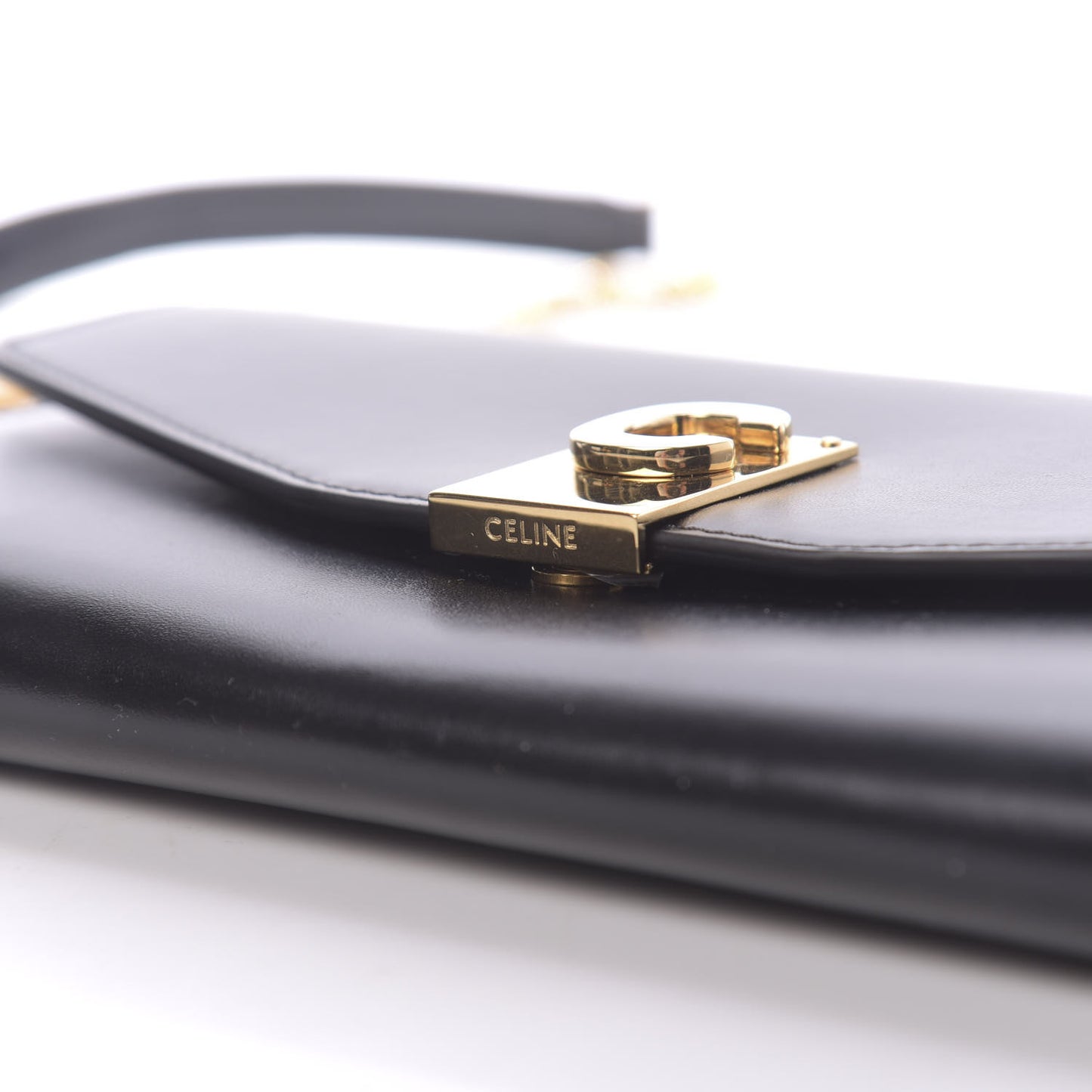 Calfskin C Wallet On Chain Bag Black