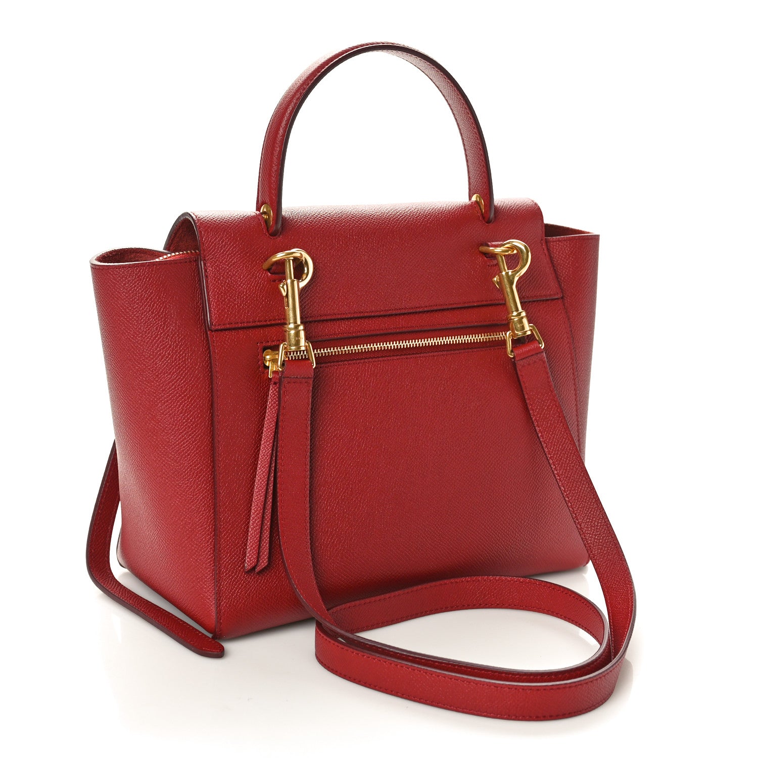 Celine Grained Calfskin Micro Belt Bag Ruby 3 of 9