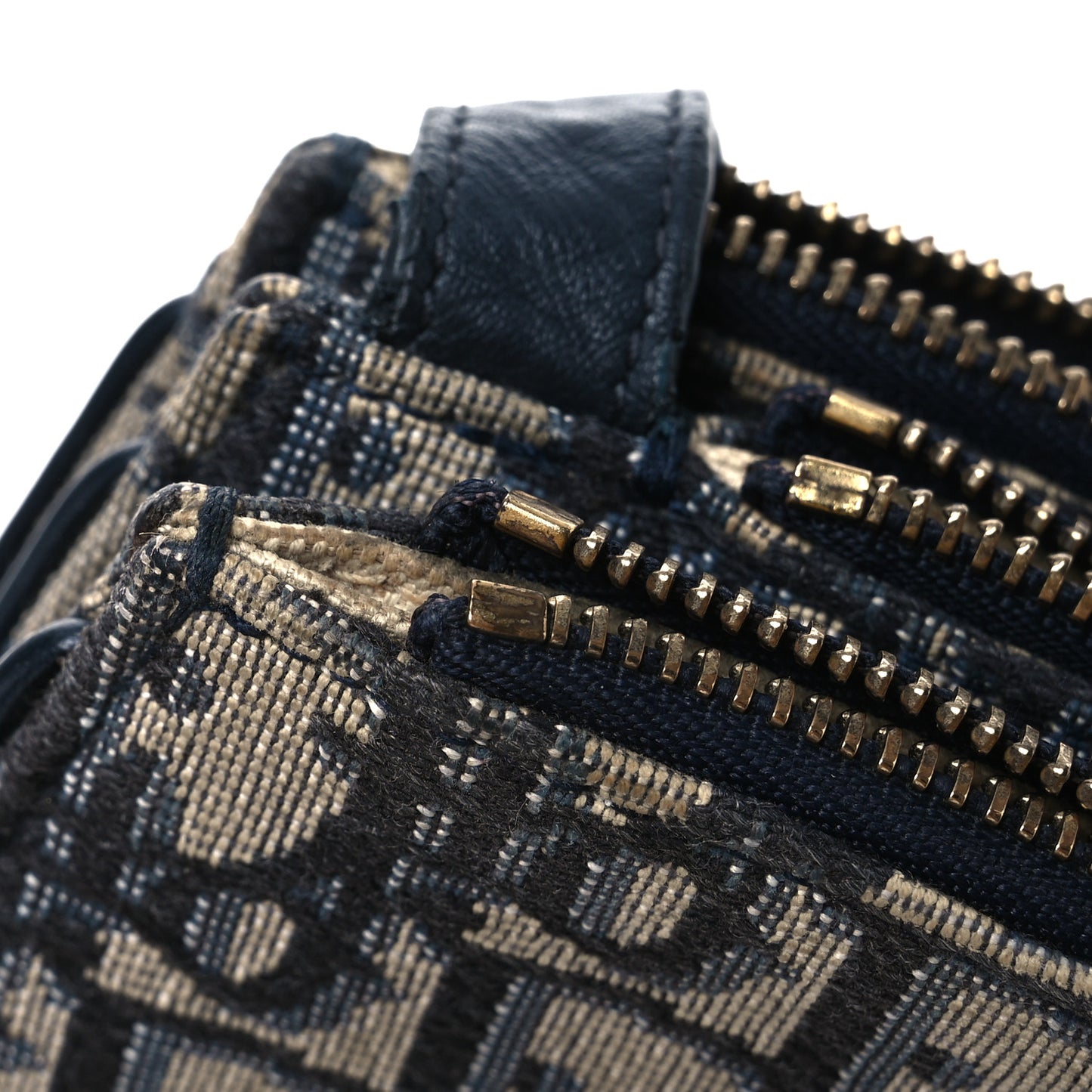 Oblique Saddle Pouch With Strap Navy Blue