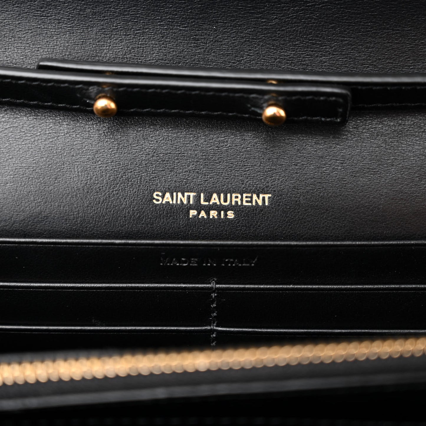 Calfskin Crocodile Embossed Cassandre Wallet On Chain WOC Black