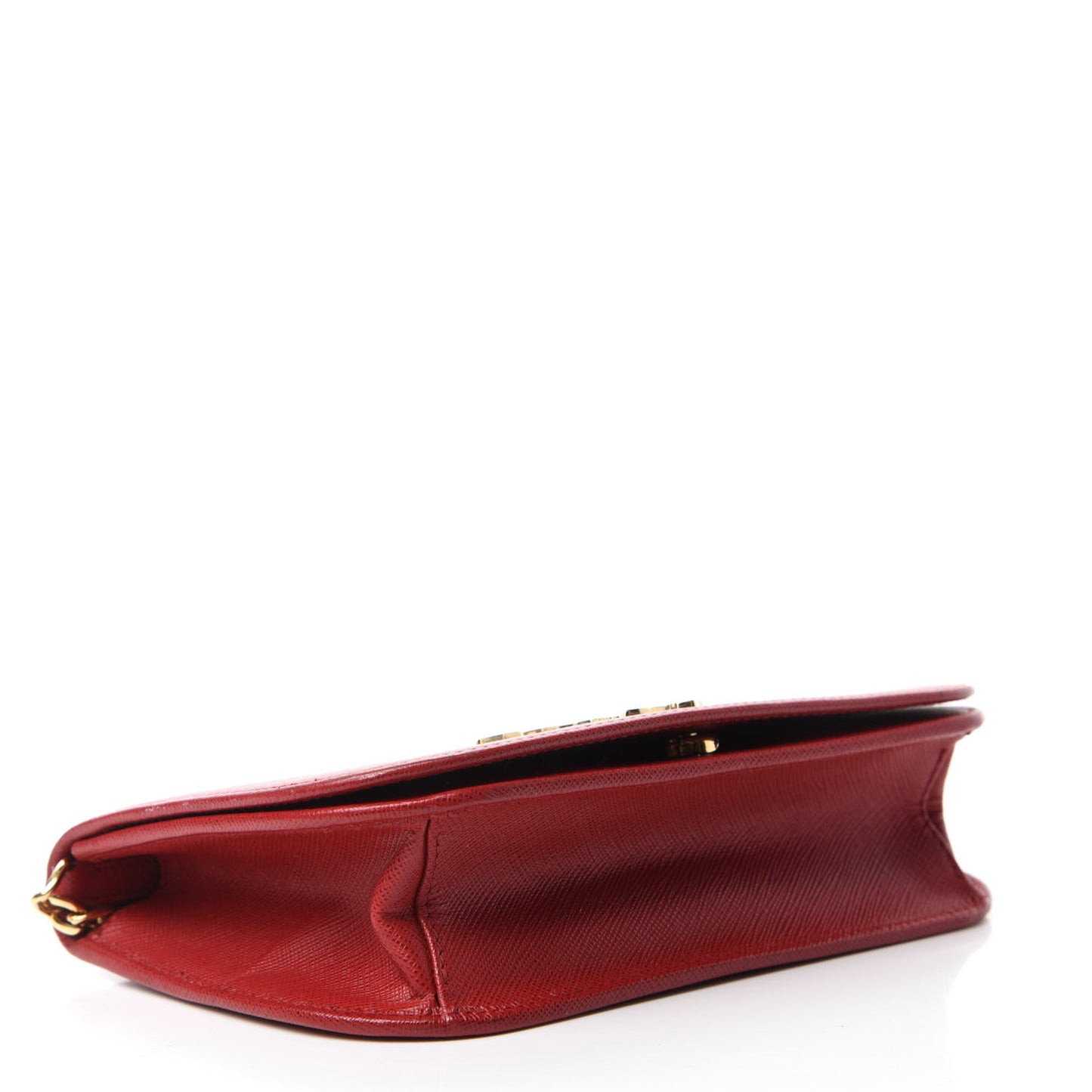 Saffiano Chain Wallet Fuoco