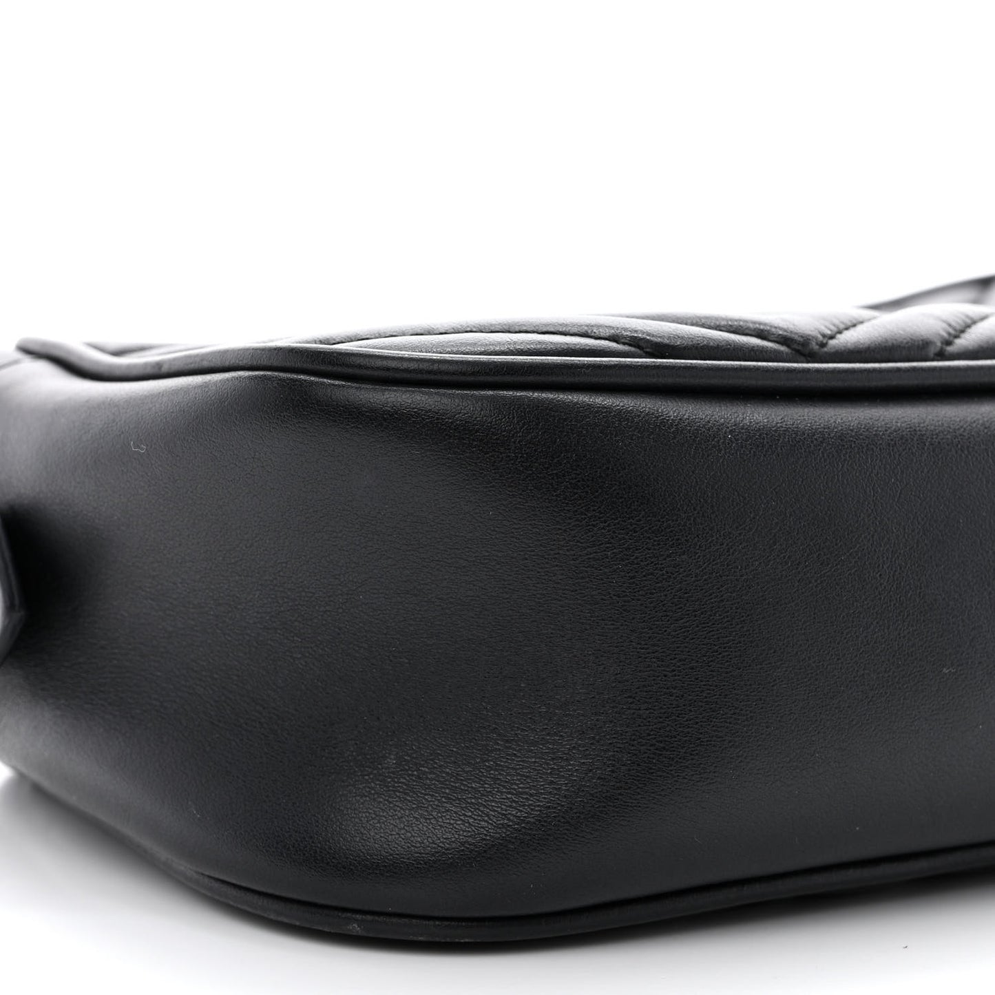 Calfskin Matelasse Small GG Marmont Chain Shoulder Bag Black
