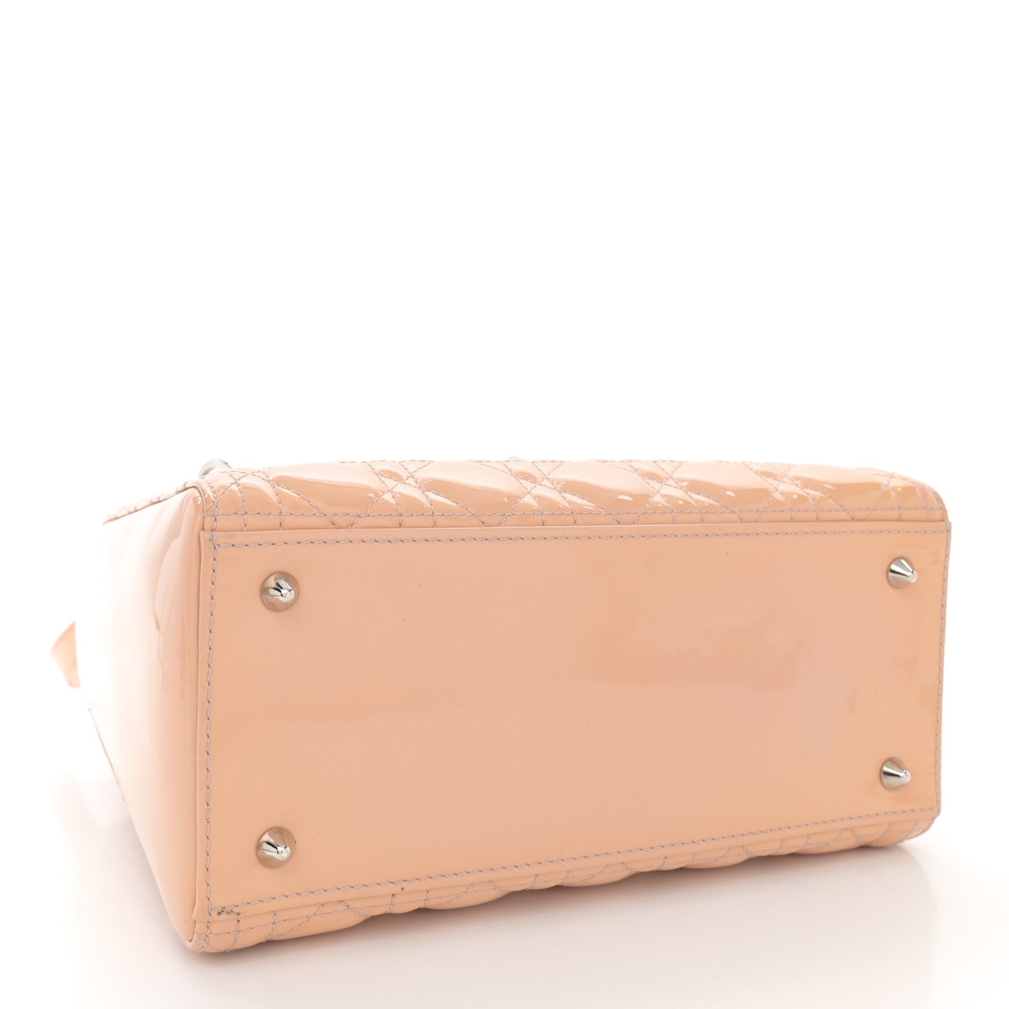 Patent Cannage Medium Lady Dior Rose Clair