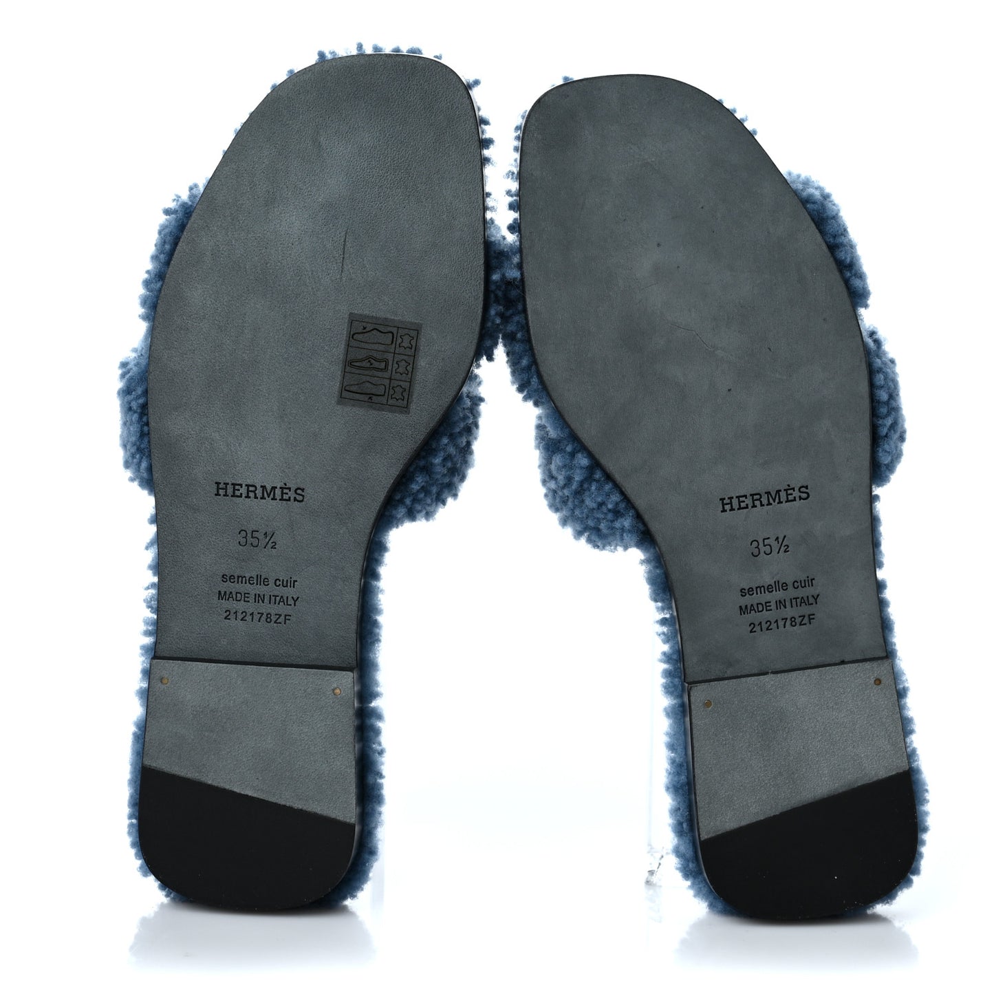 Woolskin Oran Sandals 35.5 Bleu