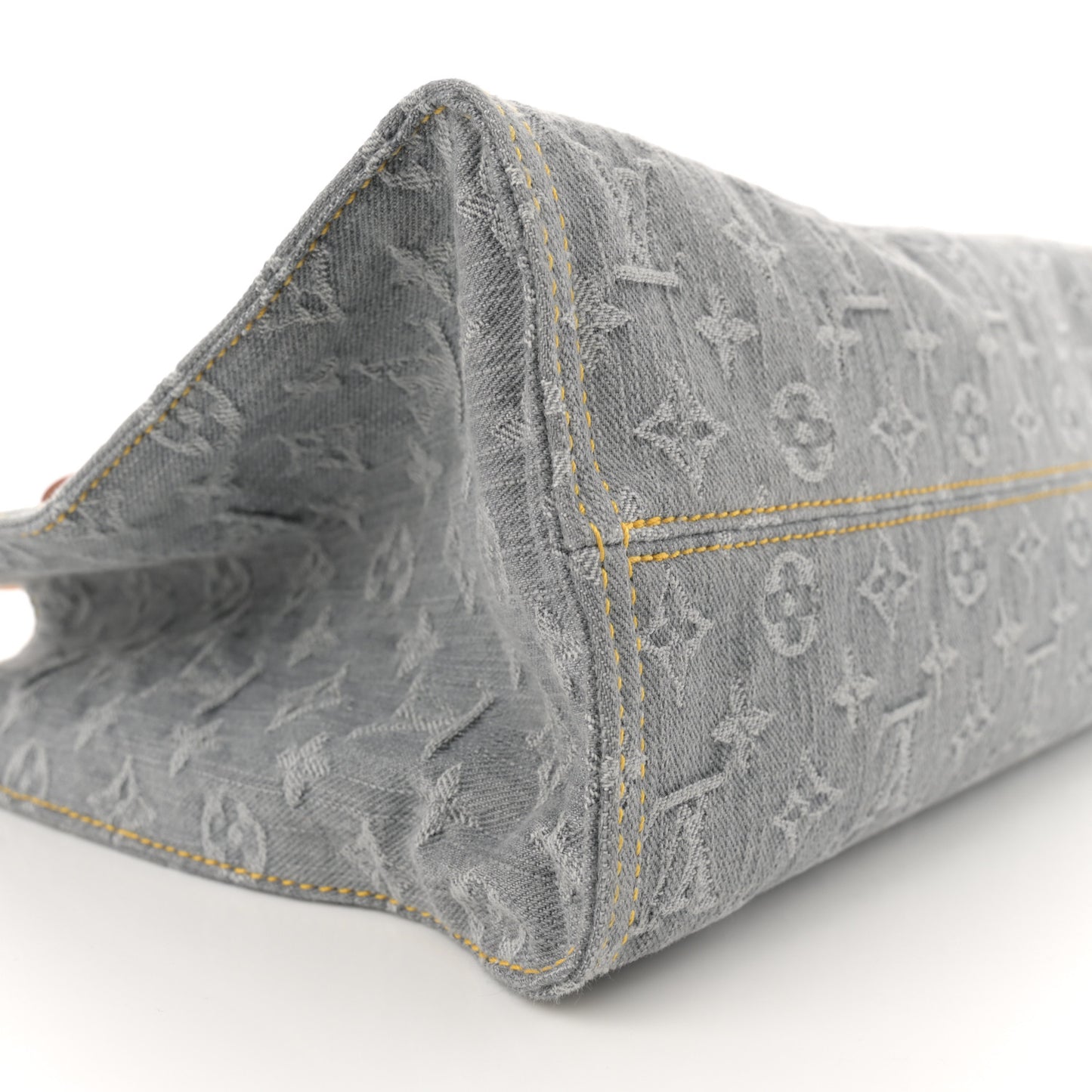 Monogram Denim Onthego MM Washed Gray