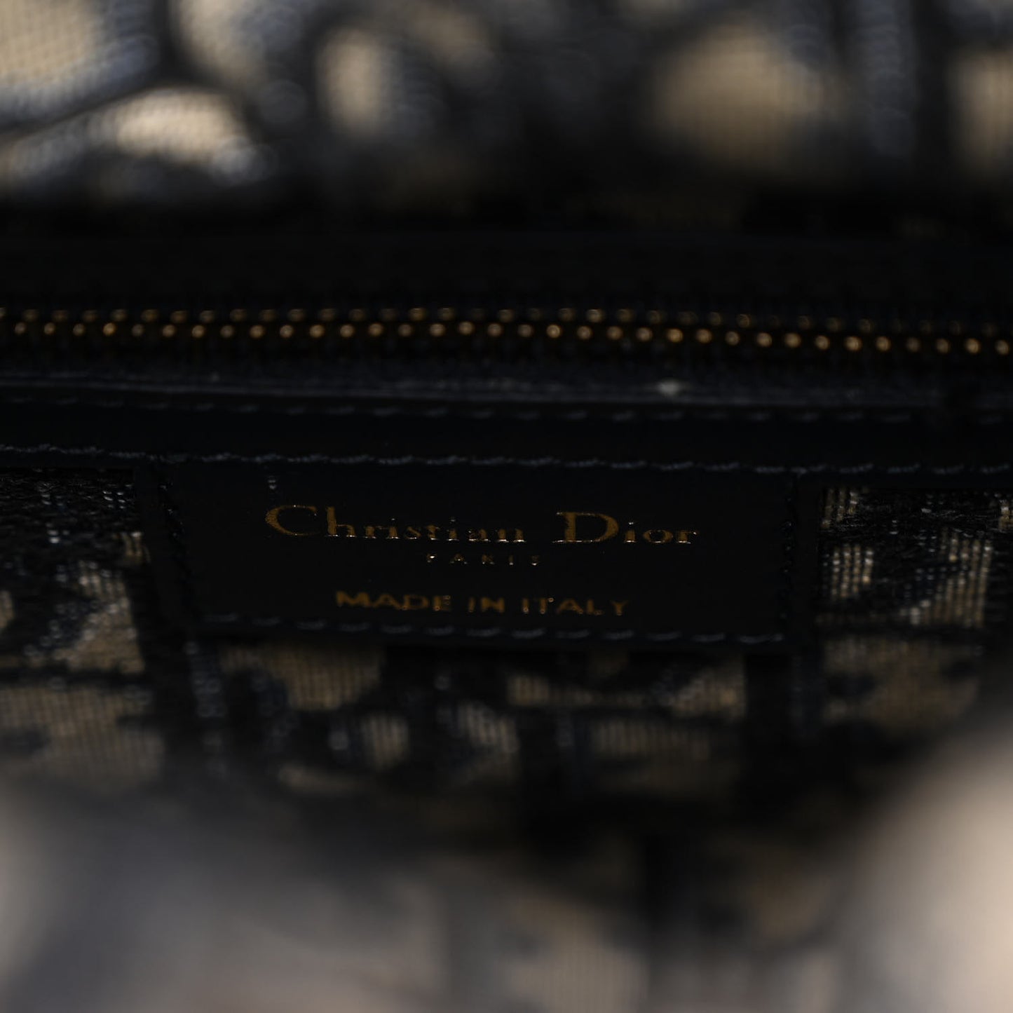 Wicker Oblique Medium Lady Dior Bag Blue