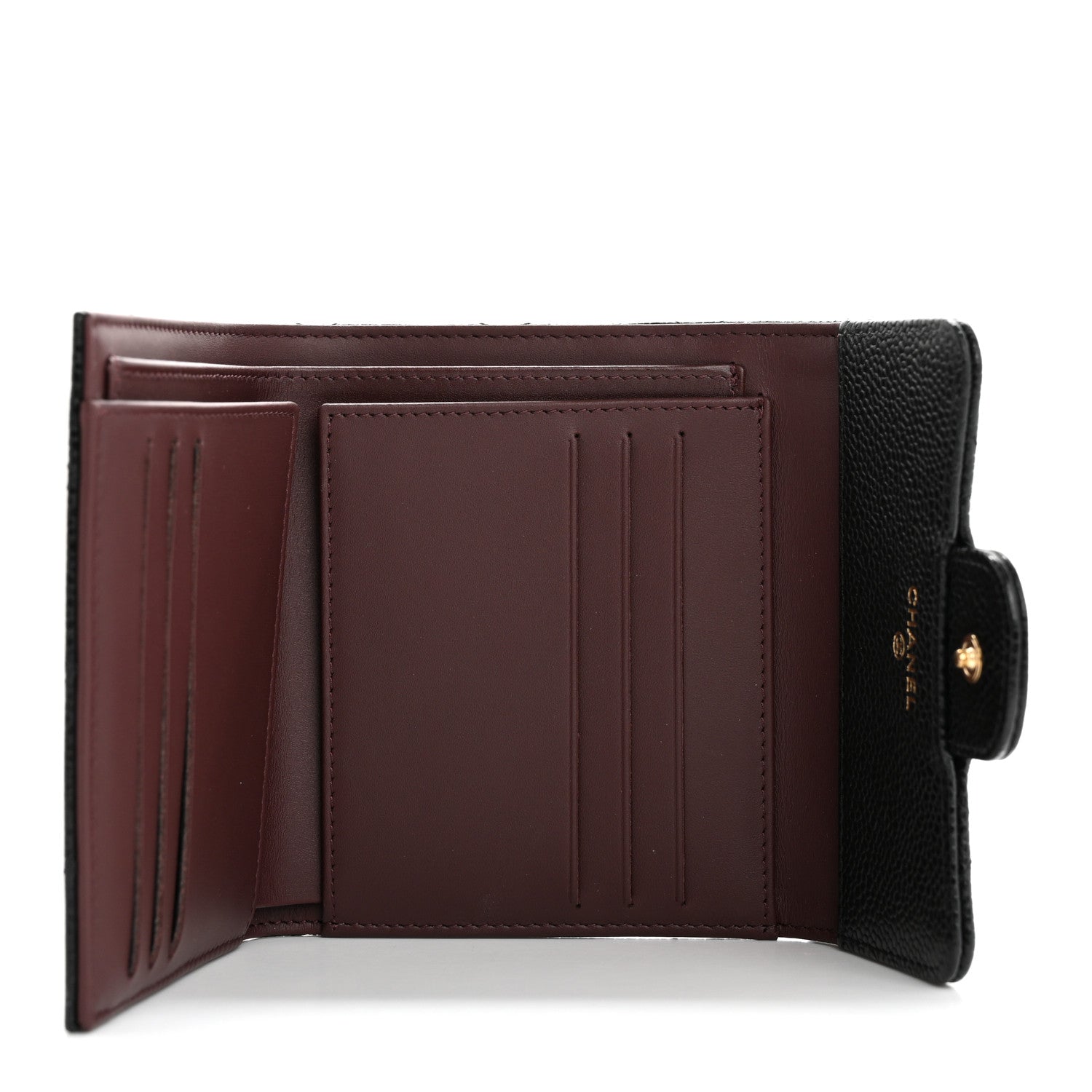 Chanel Caviar Quilted Compact Flap Wallet Black 5 of 8
