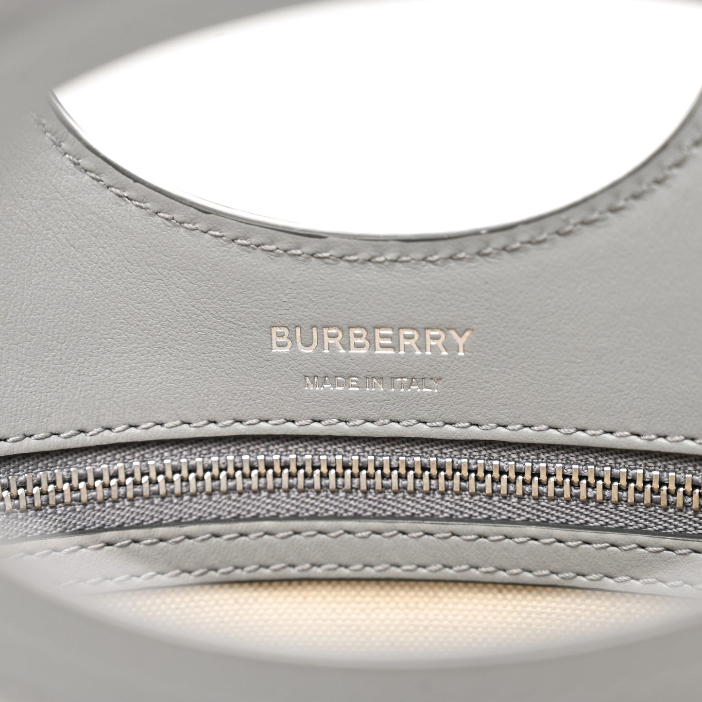 Calfskin Check Mini Pocket Bag Grey