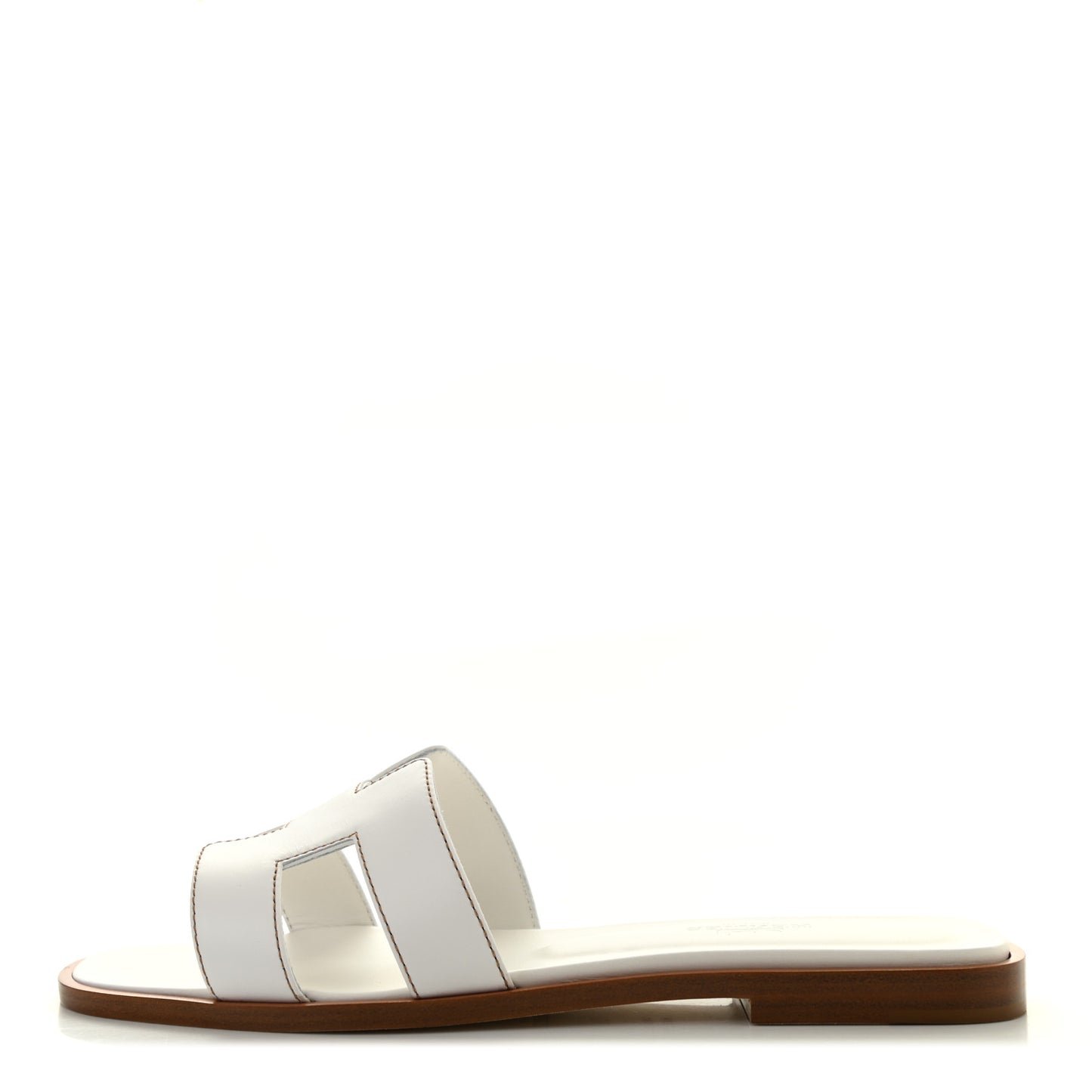 Box Calfskin Oran Sandals 36 White