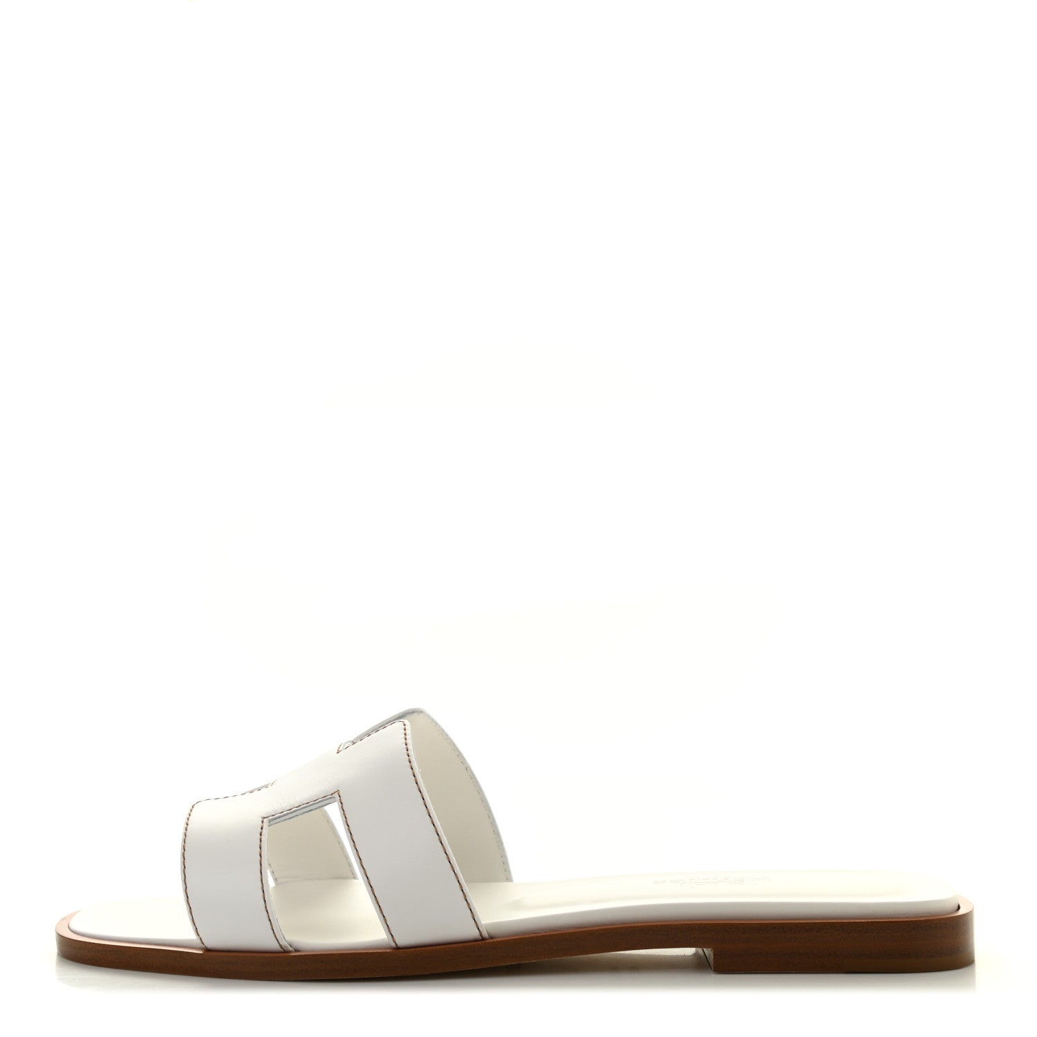 Hermes Box Calfskin Oran Sandals 36 White 1 of 8