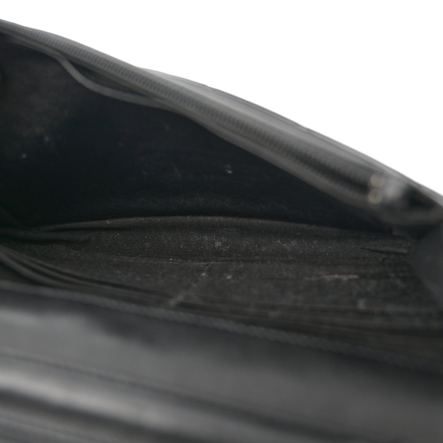 Patent Quilted Brilliant Wallet On Chain WOC Black