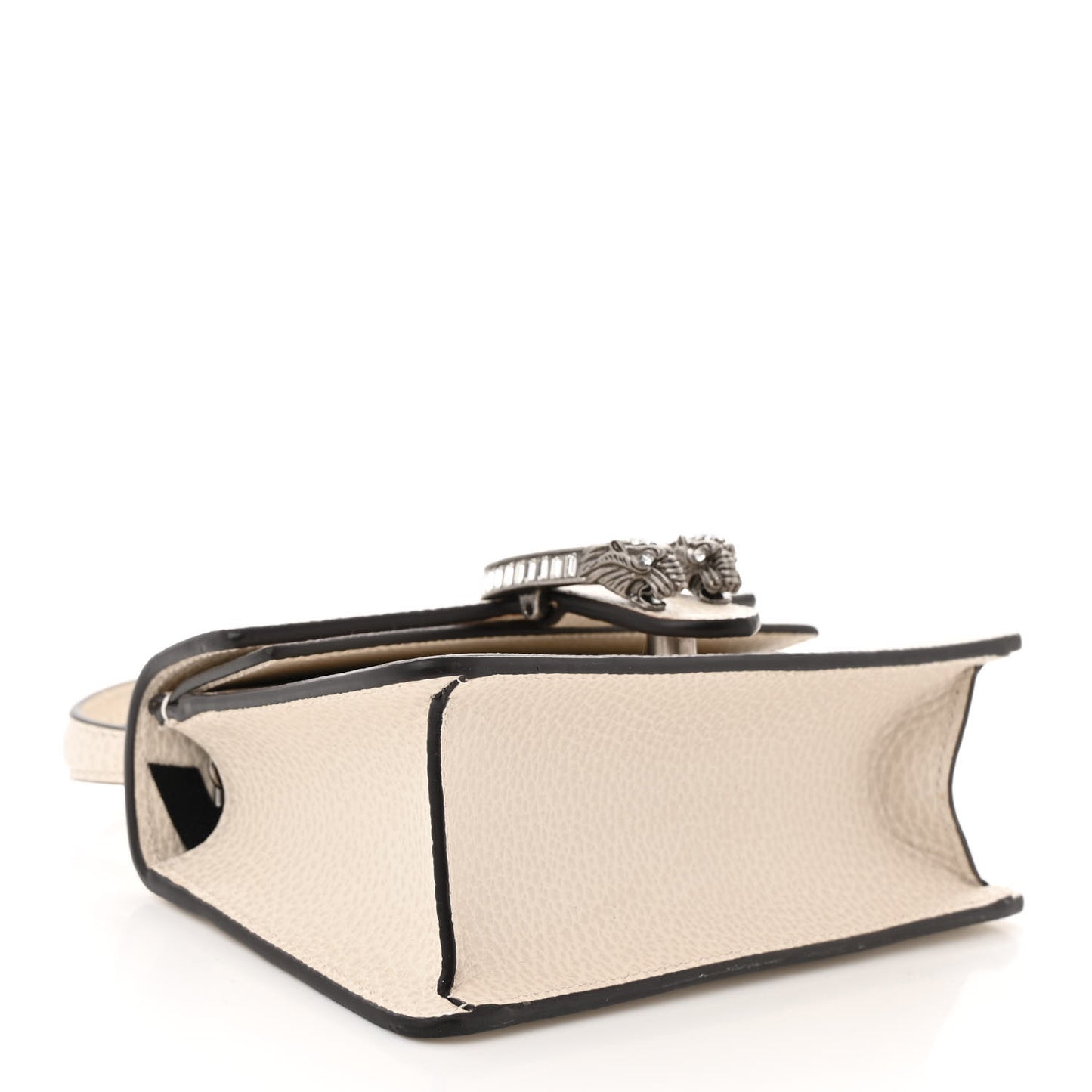 Dollar Calfskin Crystal Mini Dionysus Top Handle Bag Mystic White