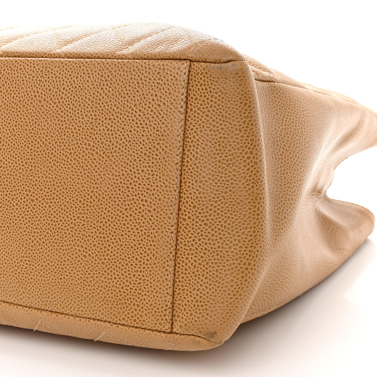 Caviar Quilted Grand Shopping Tote GST Beige