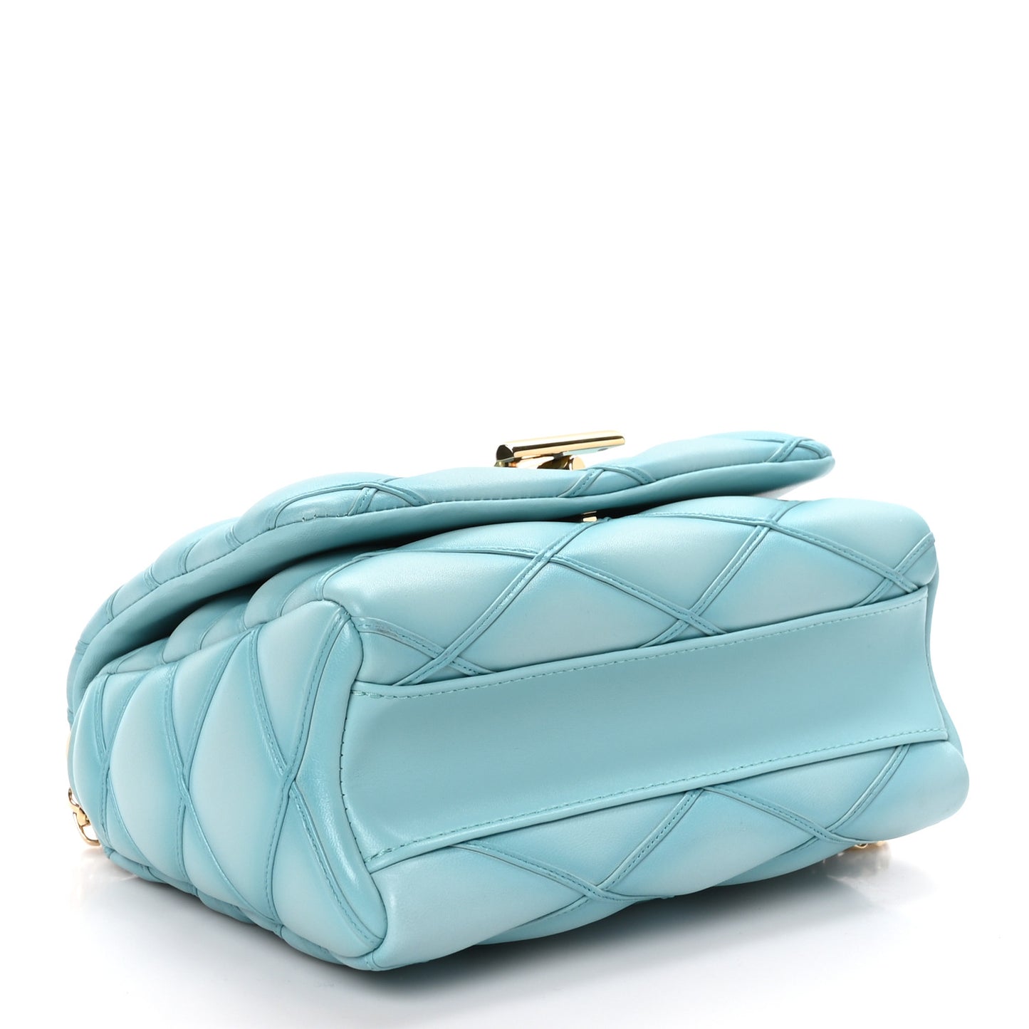 Lambskin Malletage Top Handle GO-14 MM Lagoon