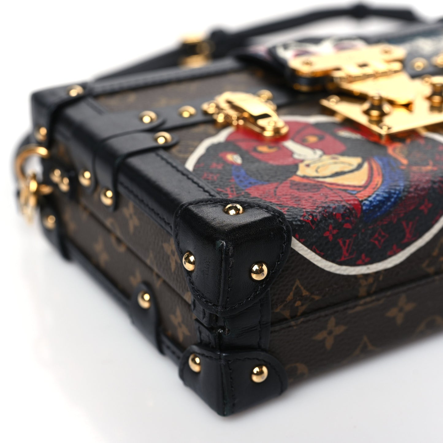 Monogram Kabuki Petite Malle Black