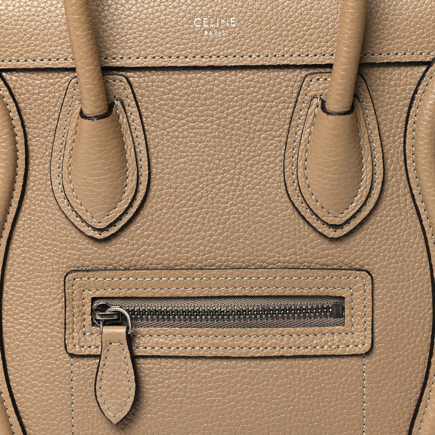 Drummed Calfskin Nano Luggage Dune