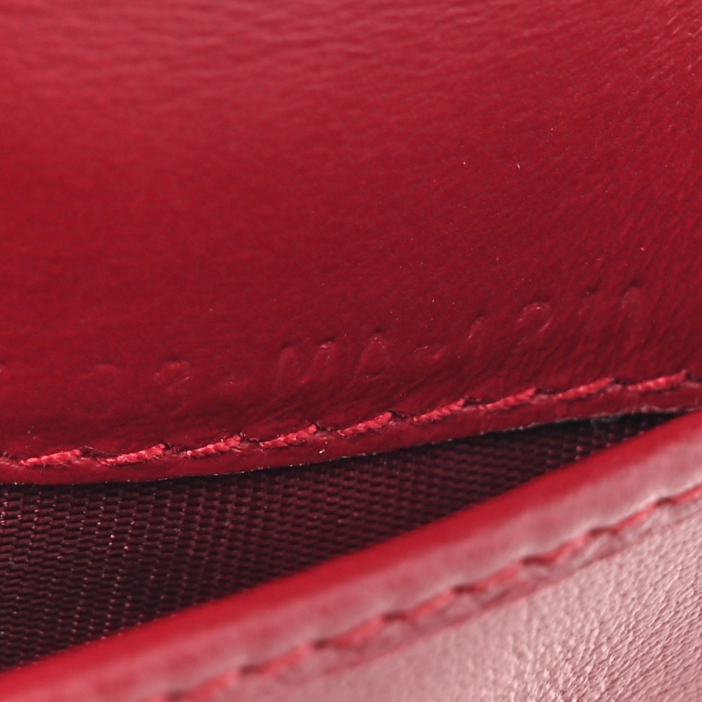 Patent Cannage Small Lady Dior Flap Card Holder Scarlet