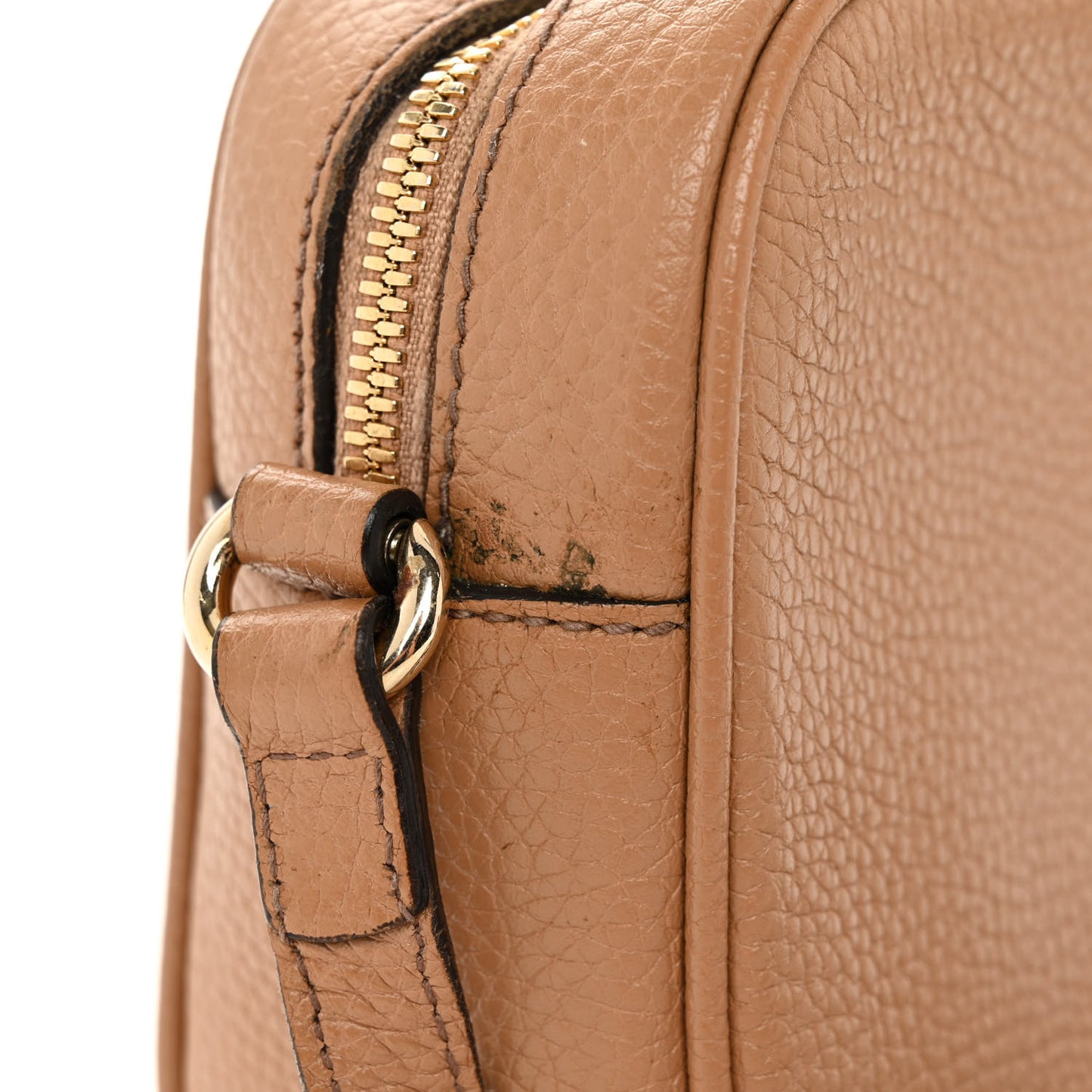 Pebbled Calfskin Small Soho Disco Bag Rose Beige