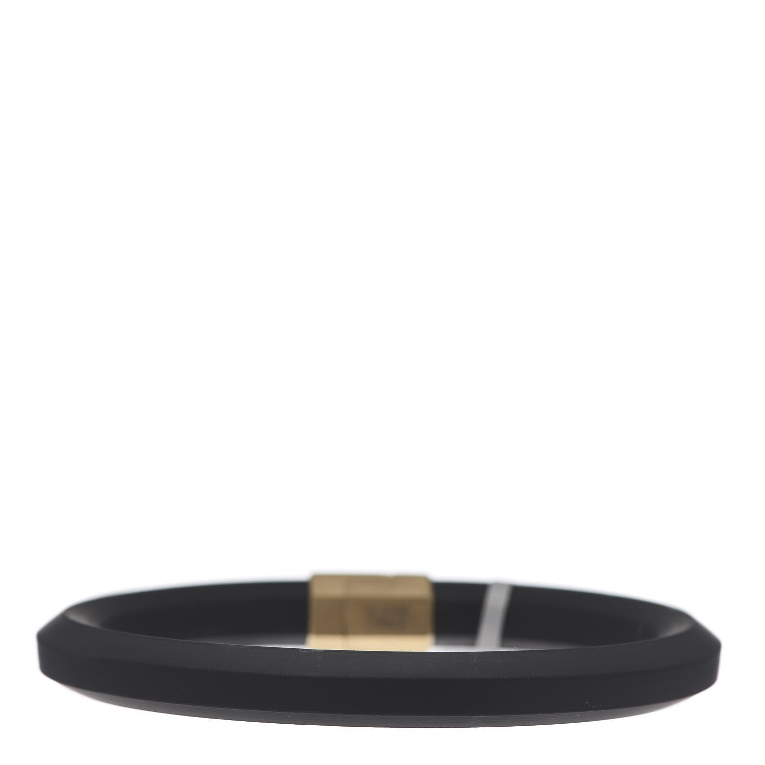 David Yurman 18K Yellow Gold Rubber 10.5mm Hex Bracelet Black 3 of 6