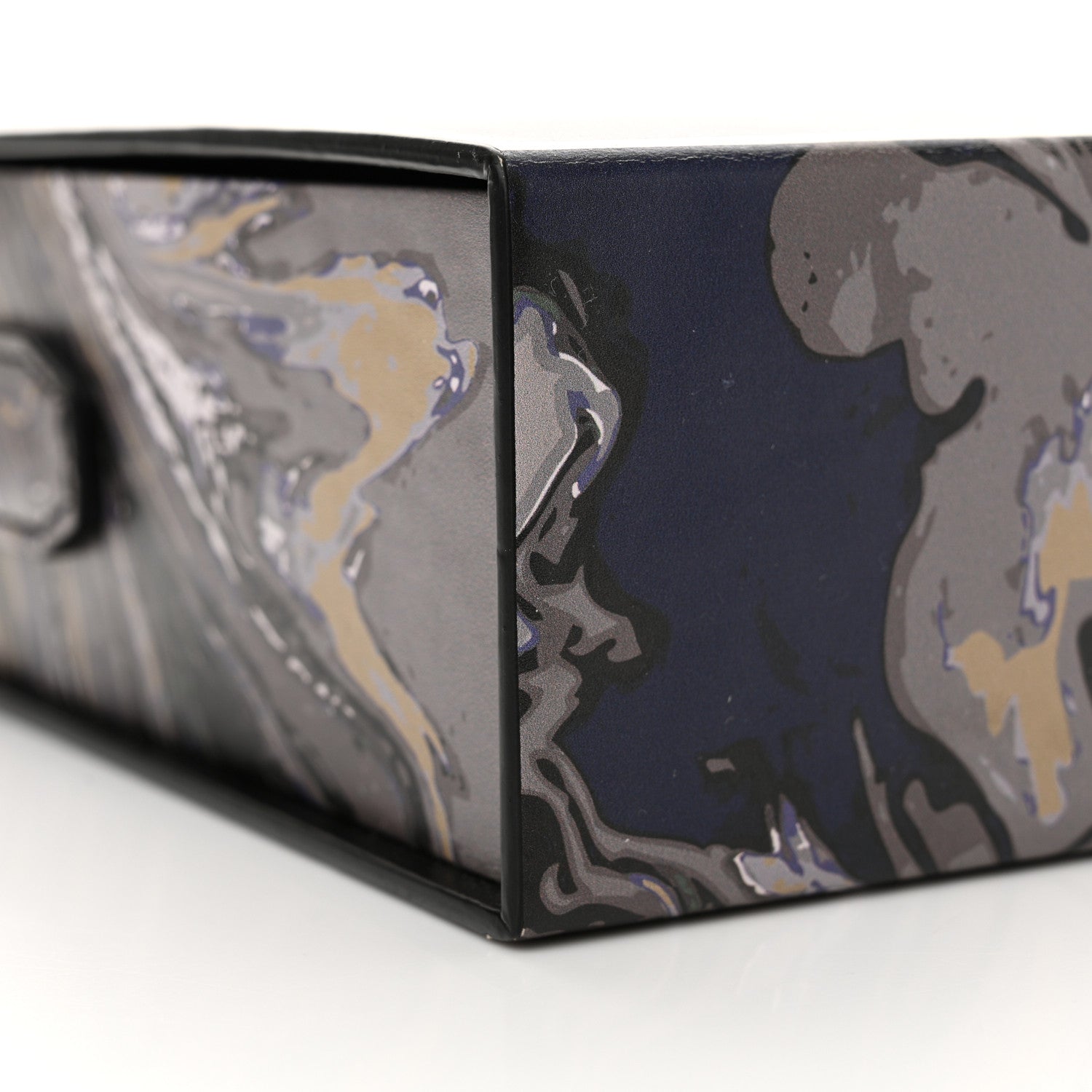 Fendi Calfskin Marble Logo Vertical Box Grigio Blue White 9 of 10
