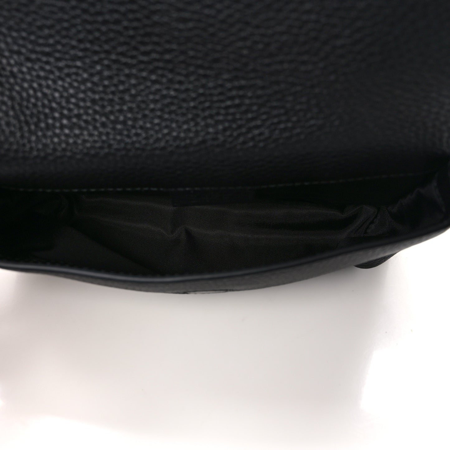 Pebbled Calfskin Soho Flap Belt Bag Black
