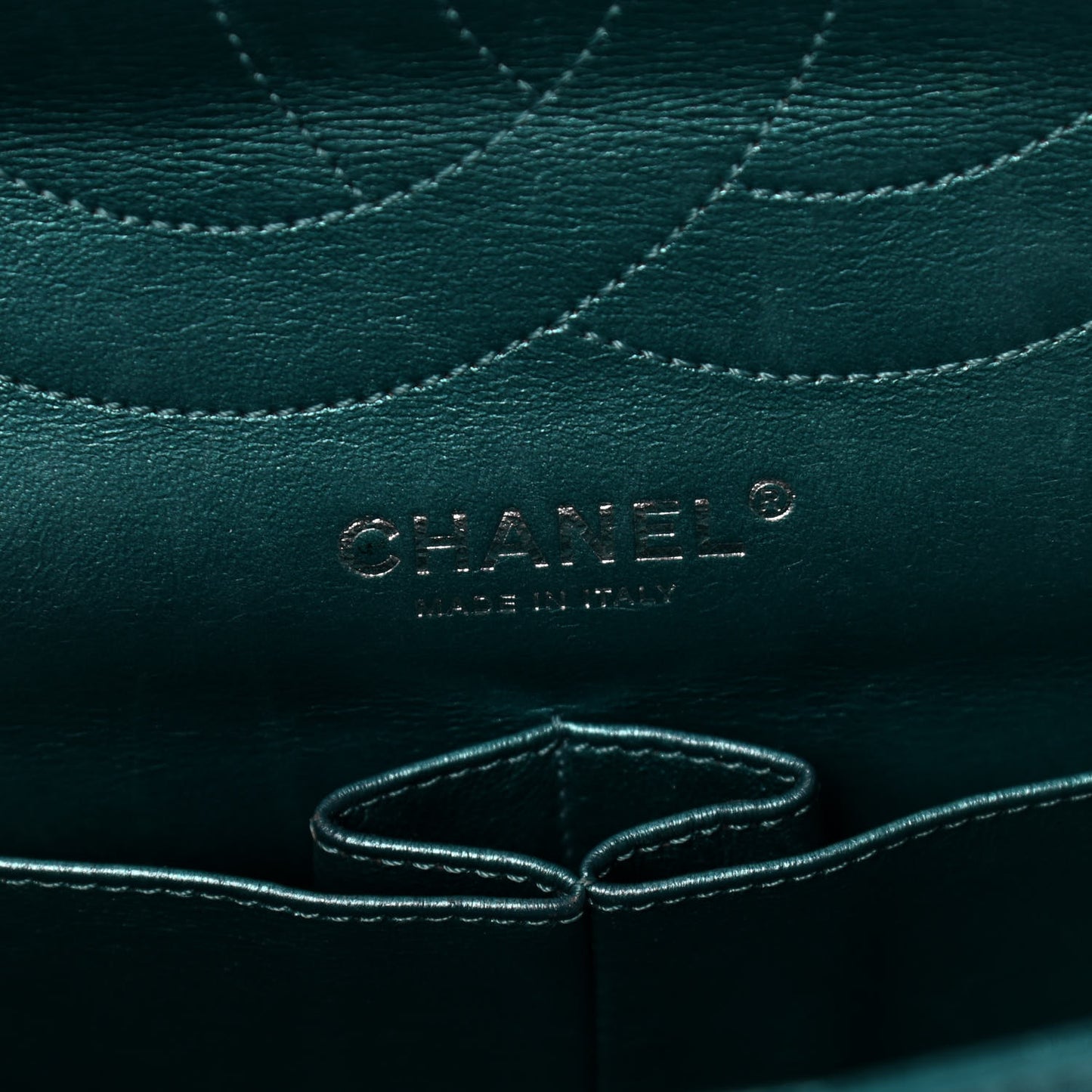 Metallic Calfskin Quilted 2.55 Reissue 226 Flap Turquoise