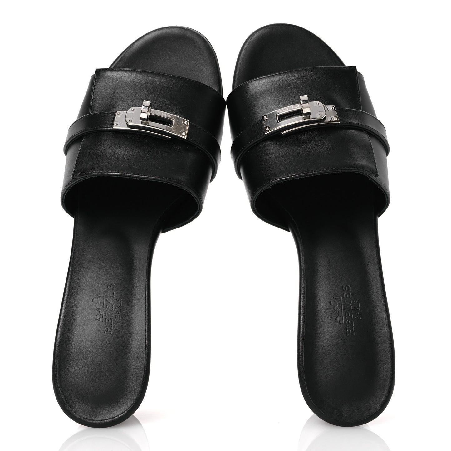 Calfskin Gigi 50 Sandals 38 Black