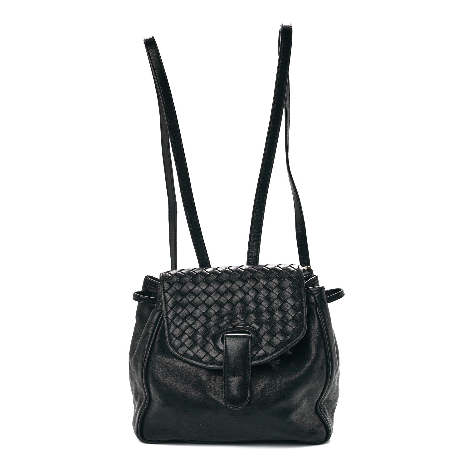 bottega veneta mini backpack Bottega Veneta Nappa Intrecciato Small Backpack Black 1252506 – FASHIONPHILE