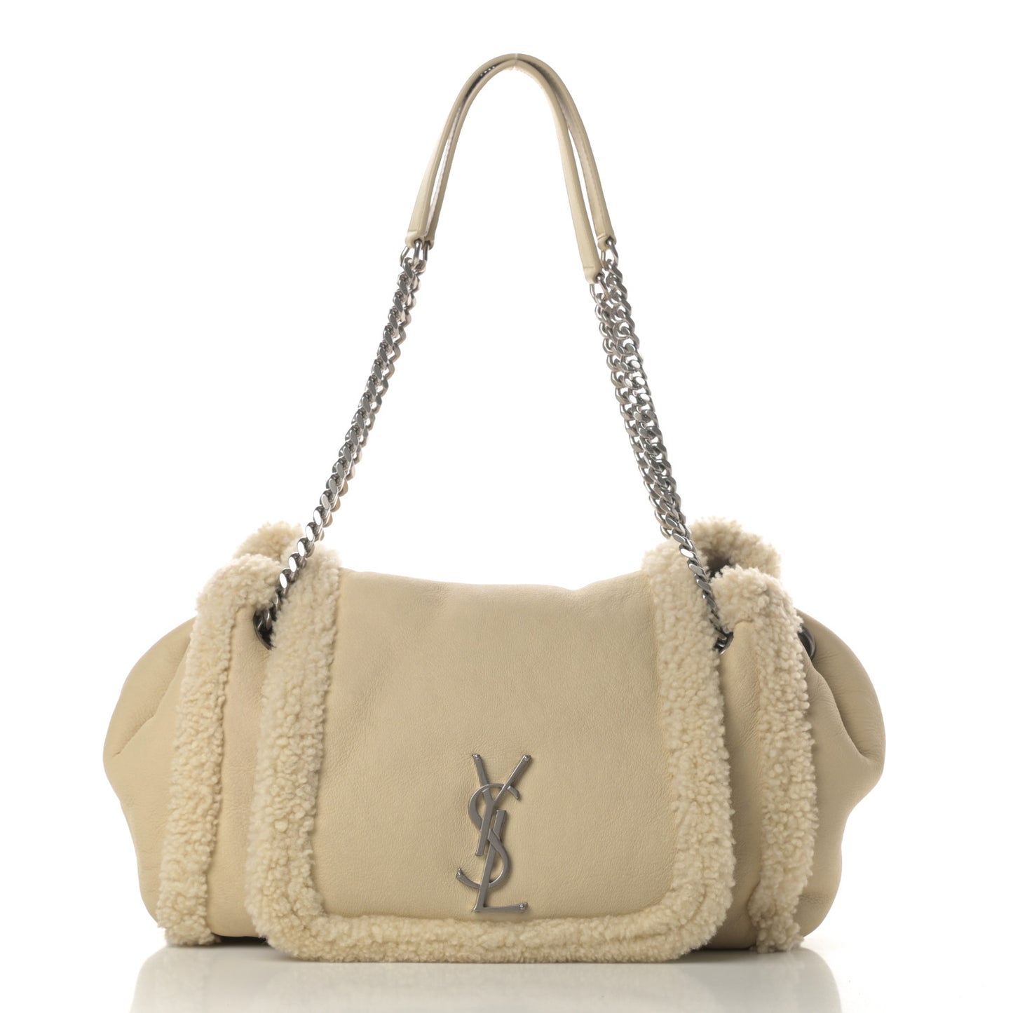 Shearling Medium Nolita Shoulder Bag Natural
