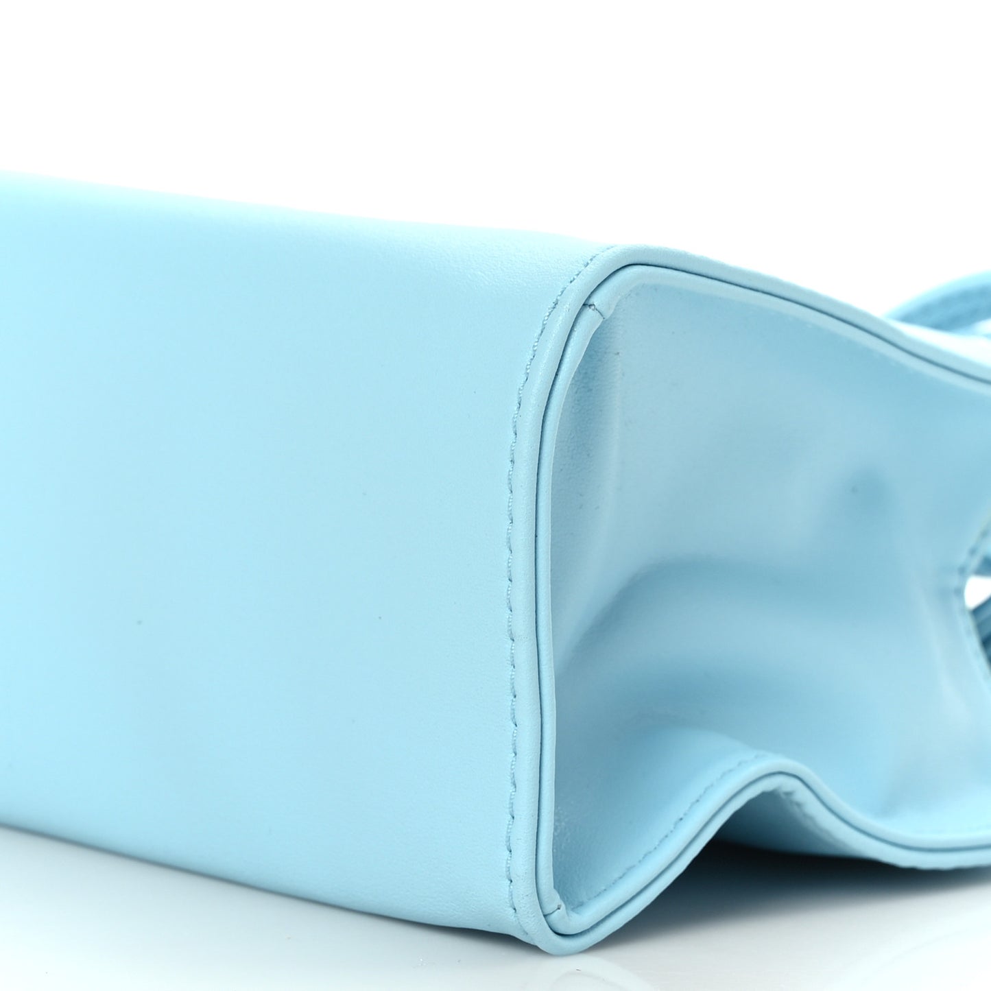 Vegan Leather Small Shopping Bag Pool Blue
