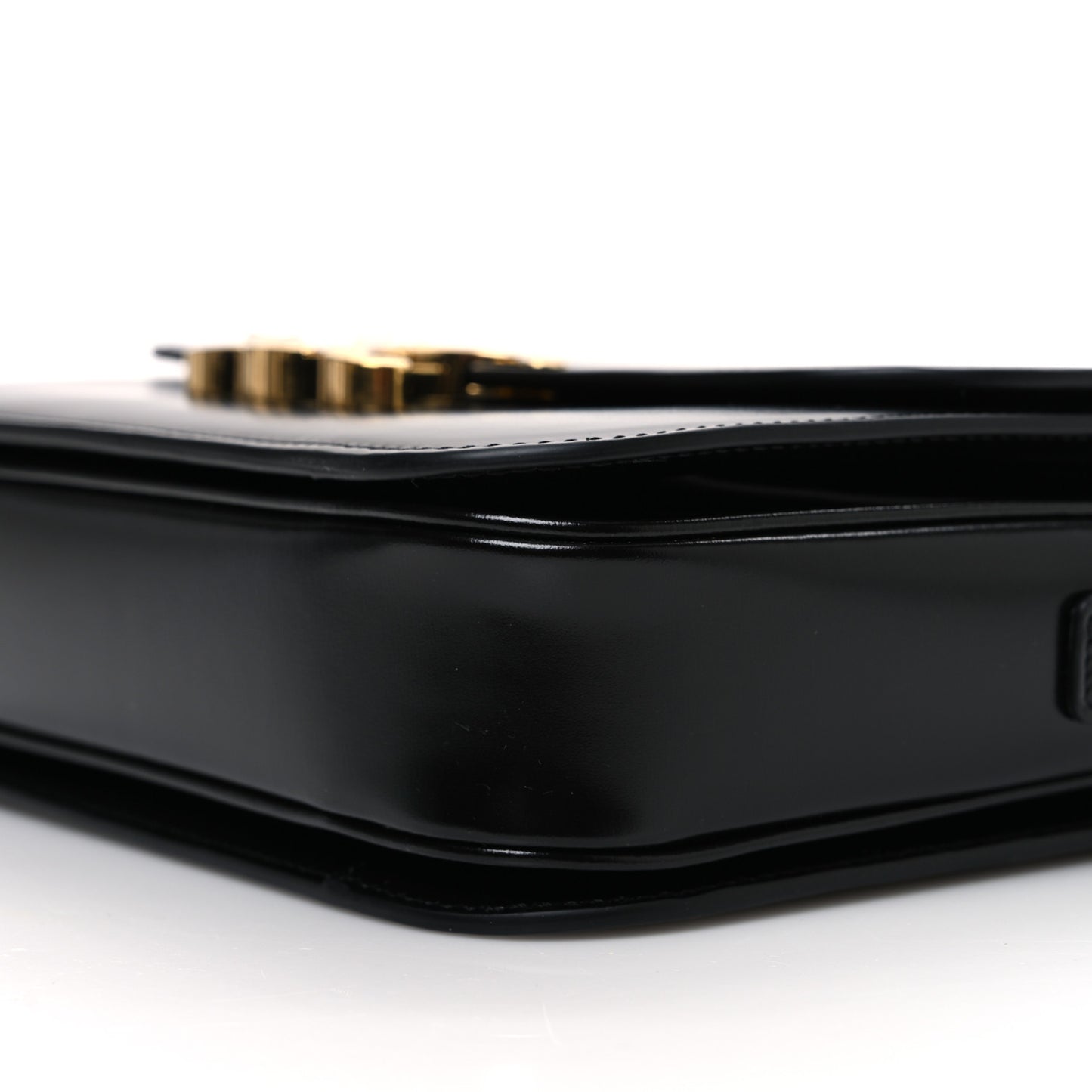 Shiny Calfskin Medium Triomphe Black