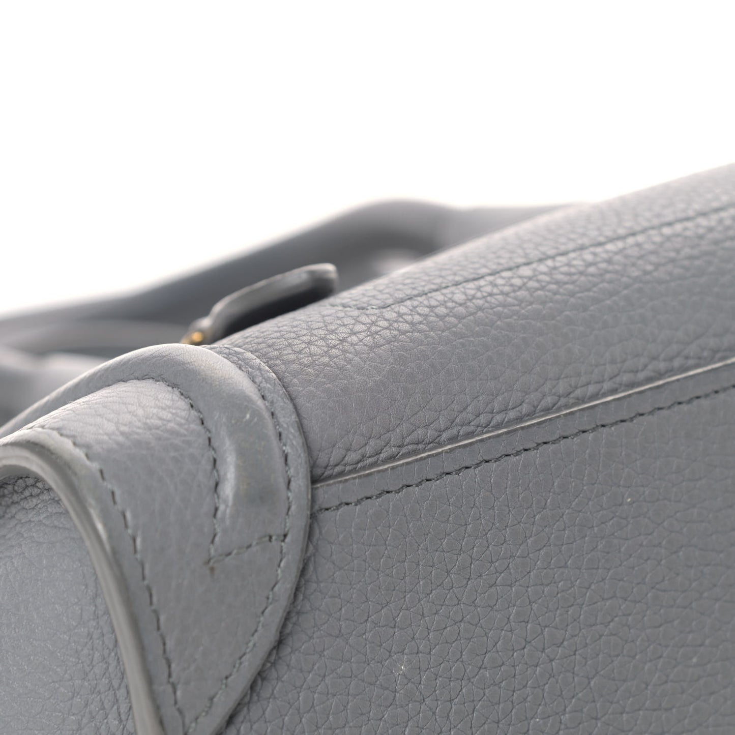 Drummed Calfskin Nano Luggage Kohl
