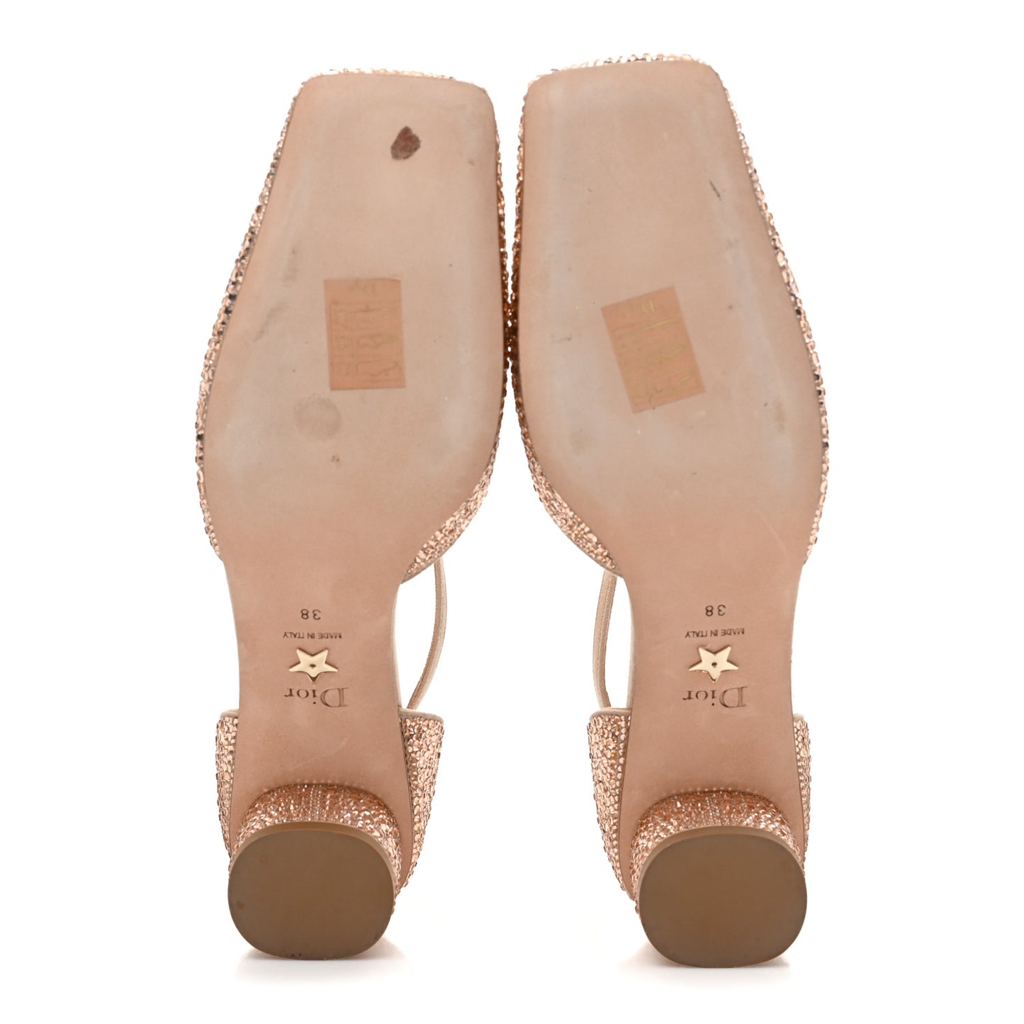 Suede Calfskin Strass Pearl Dior Rose Pumps 38