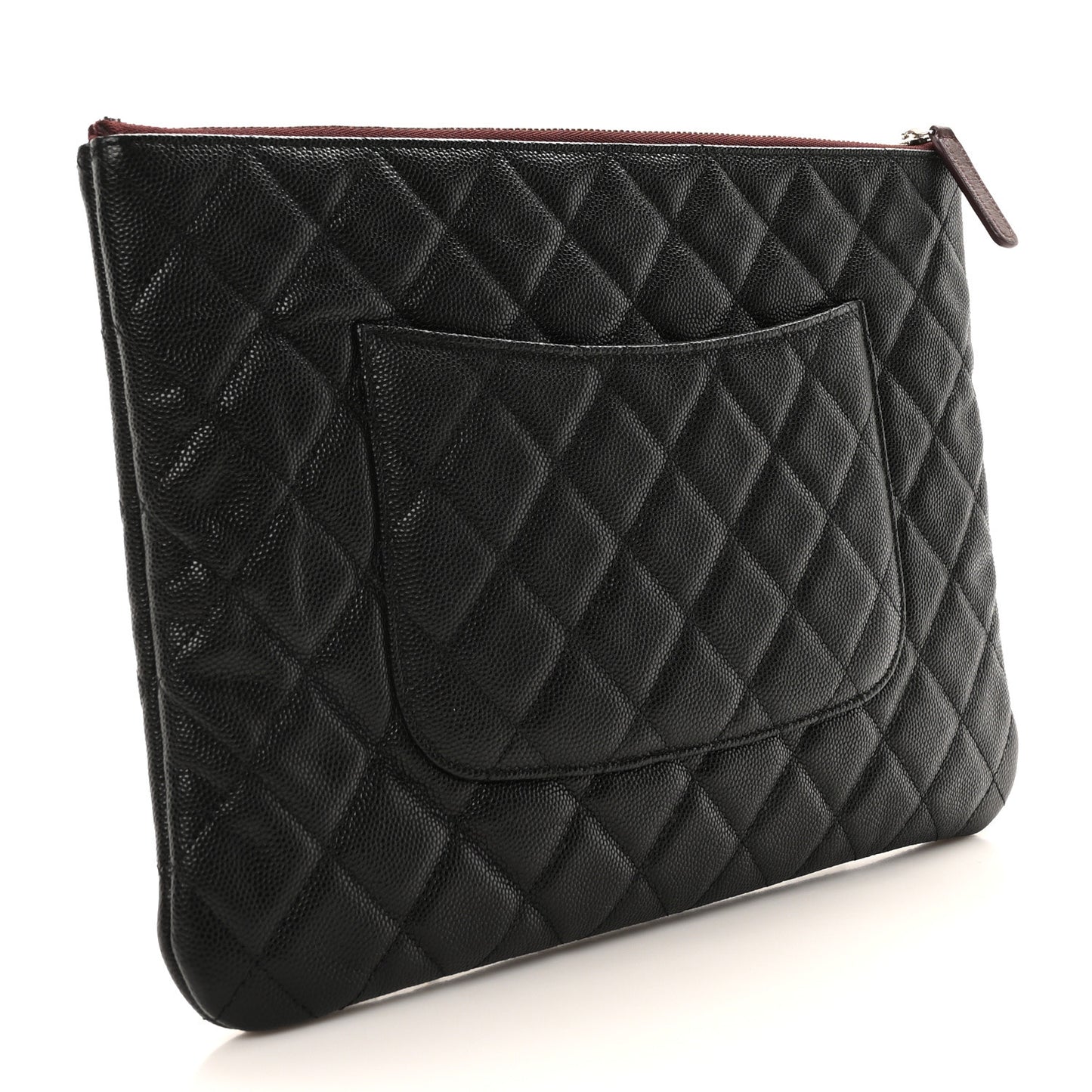 Caviar Quilted Medium Cosmetic Case Black