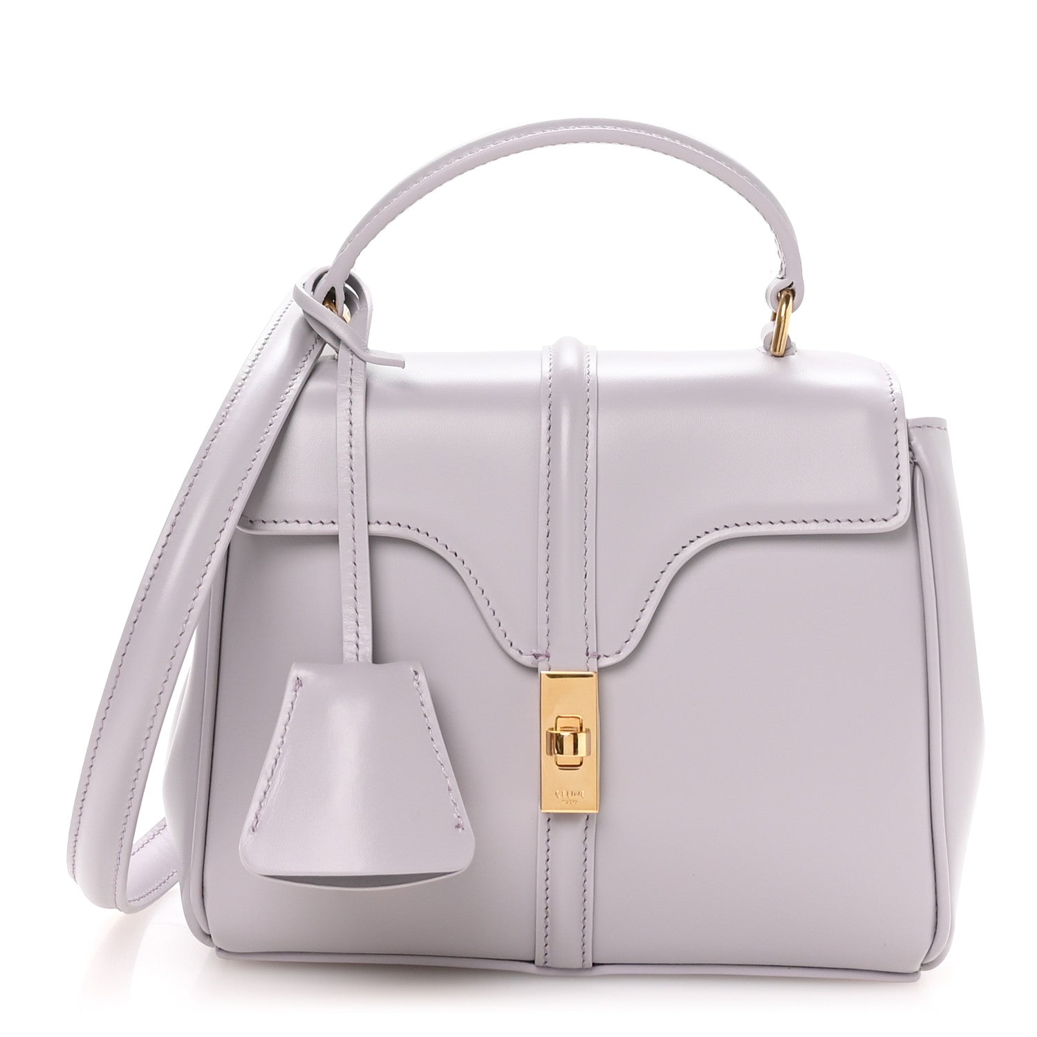 Celine Satinated Calfskin Mini 16 Top Handle Bag Lilac 1827881
