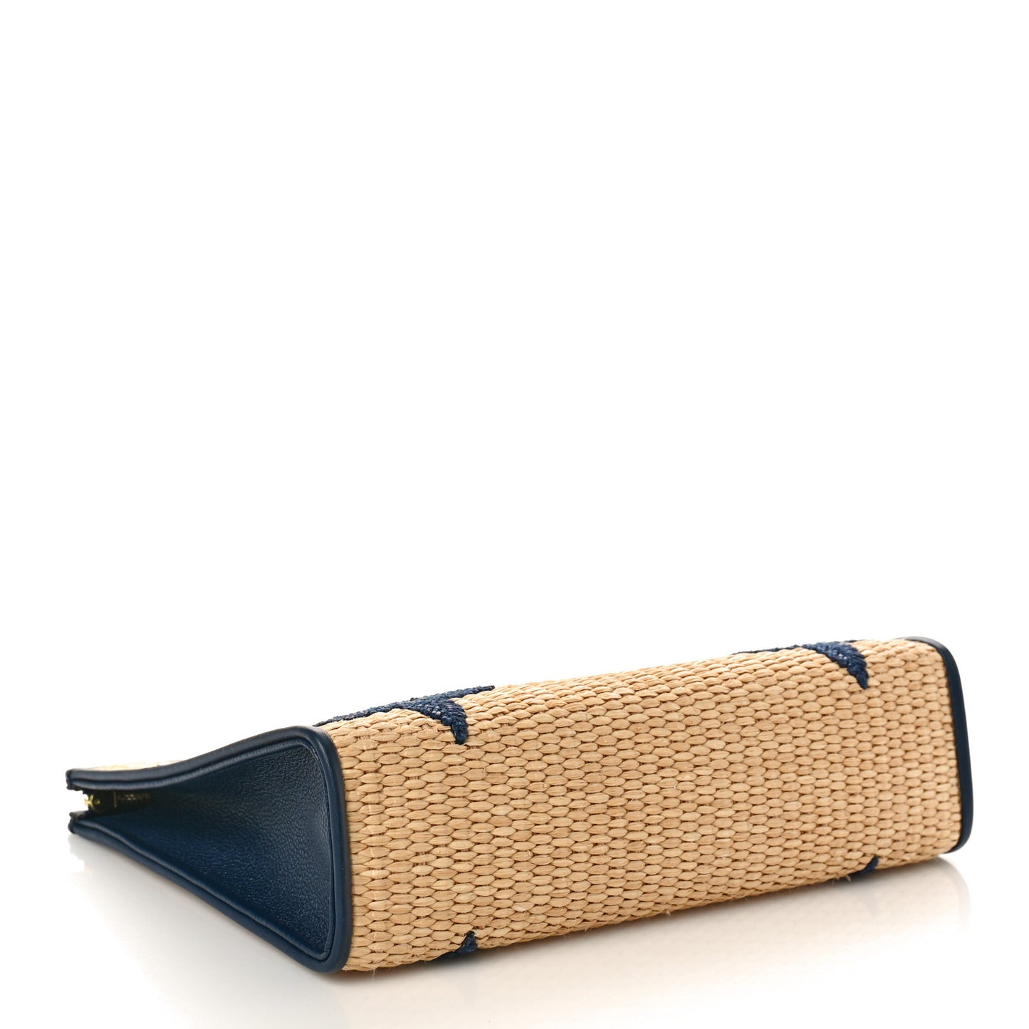 Raffia Calfskin Monogram Giant Toiletry Pouch 26 Blue