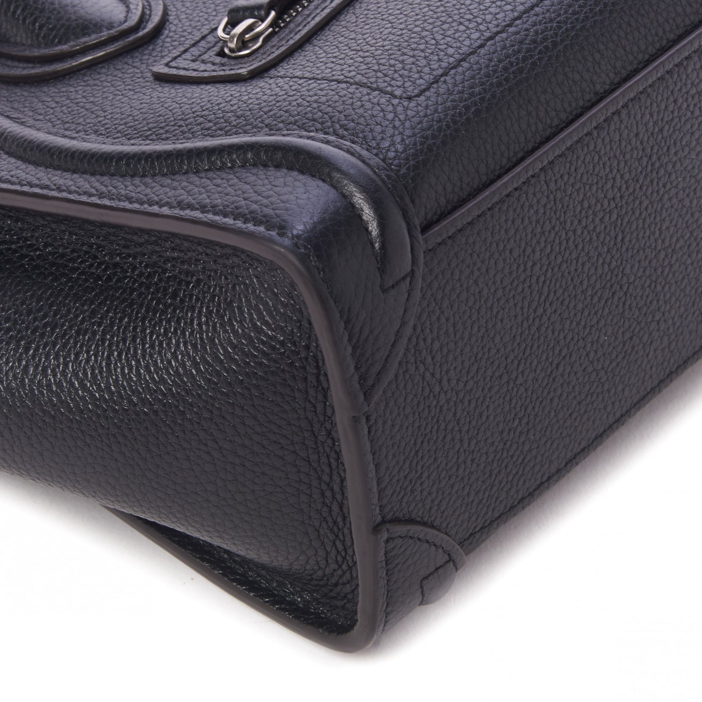 Drummed Calfskin Nano Luggage Black