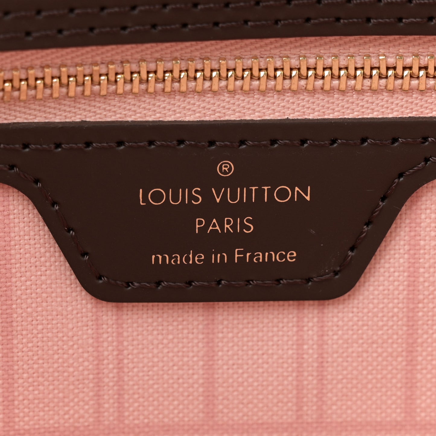 Damier Ebene Braided Neverfull MM Pink