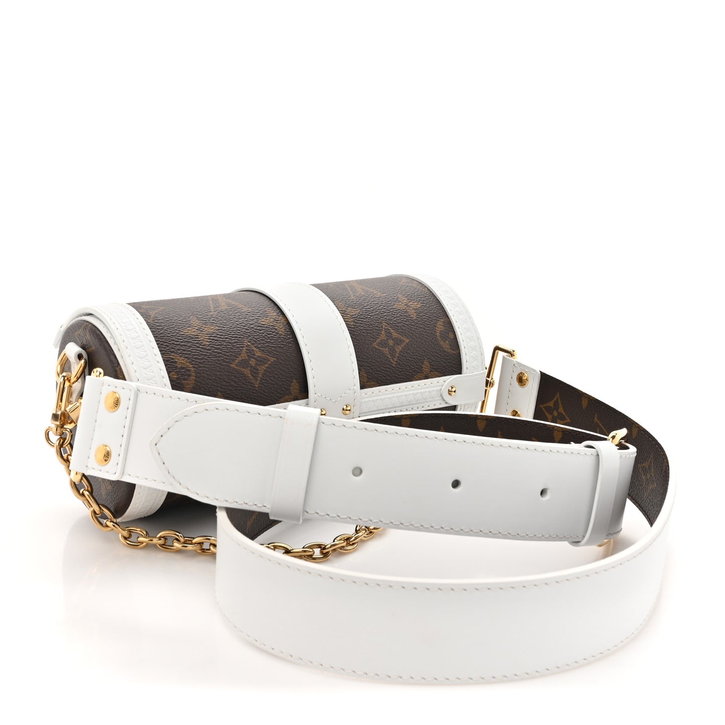 Monogram LV Match Papillon Trunk White