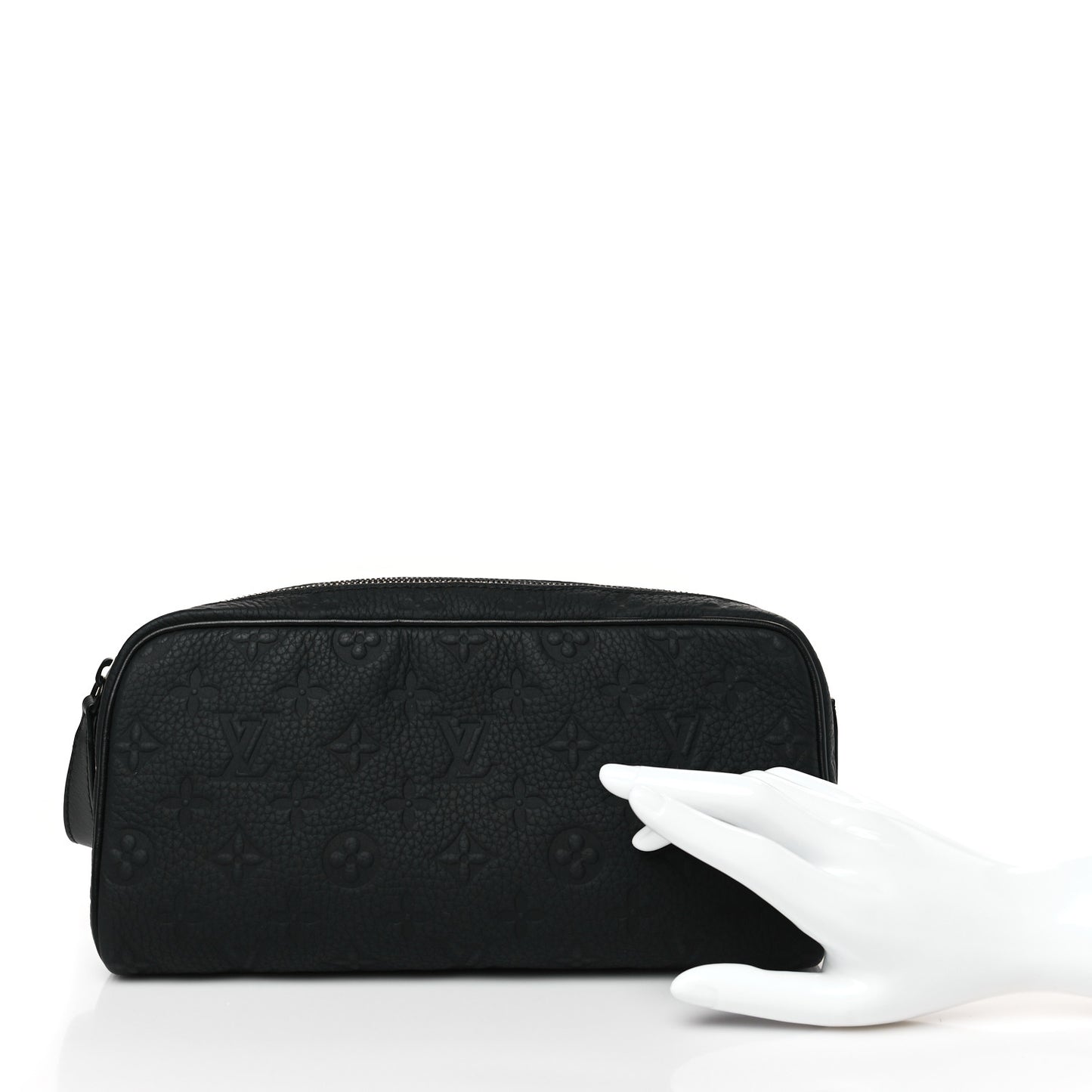 Taurillon Monogram Dopp Kit Toilet Pouch Black