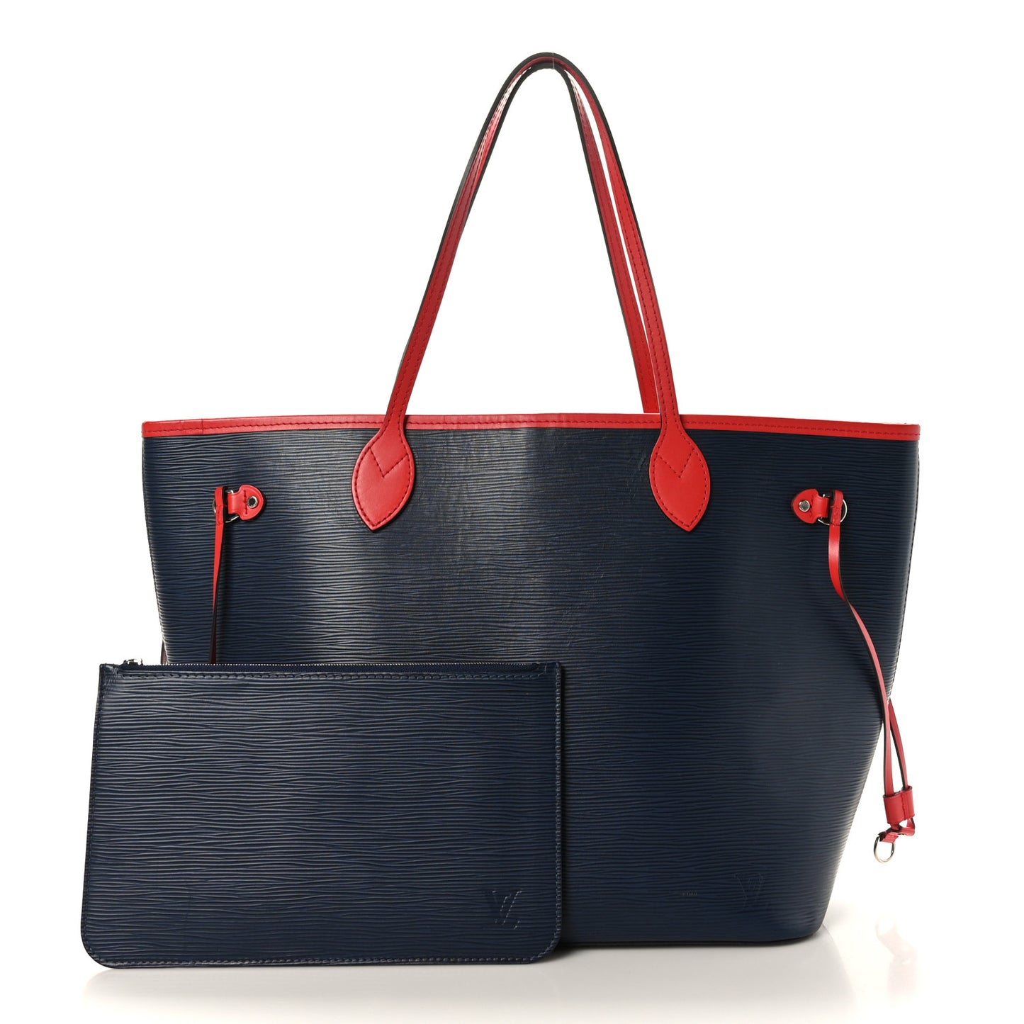Epi Neverfull MM Indigo Coquelicot