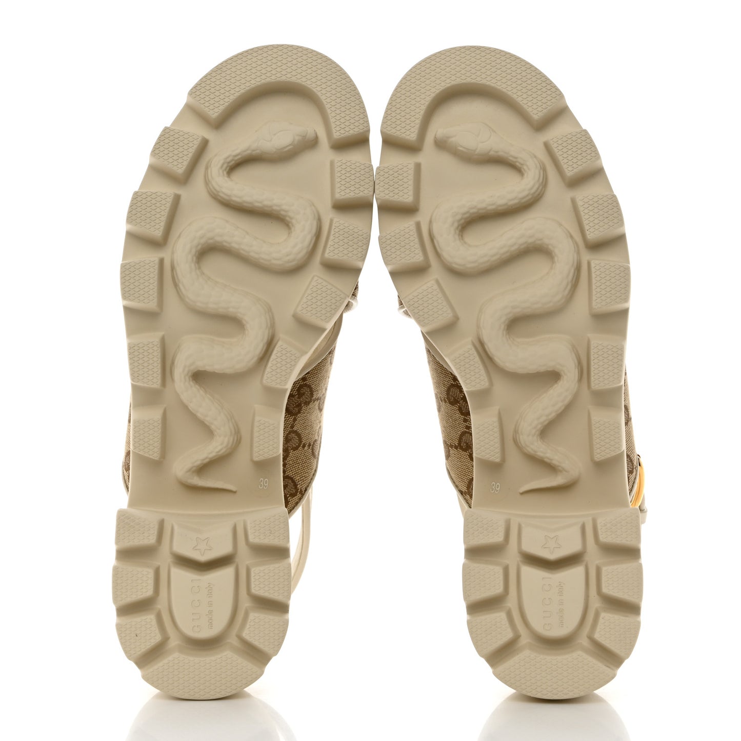Monogram Granada Kid Trip 40/72mm Lug Sole Sandals 39 Beige Ebony Mystic White